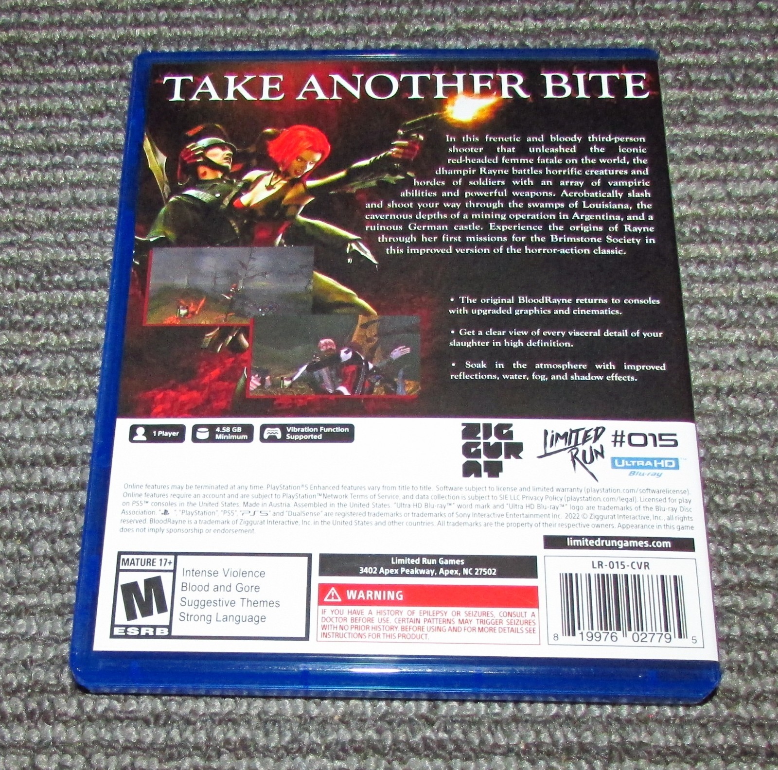 Bloodrayne Revamped Sony Playstation 5 PS5 Limited Run Games Fast Shipping!