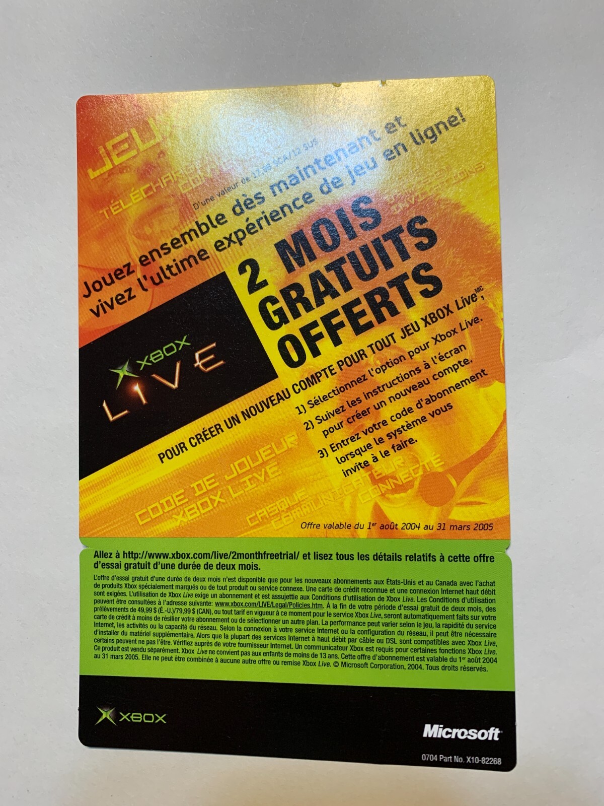 Lot of 10 Original Xbox Live 2 Month Free Trial cards microsoft expired unused