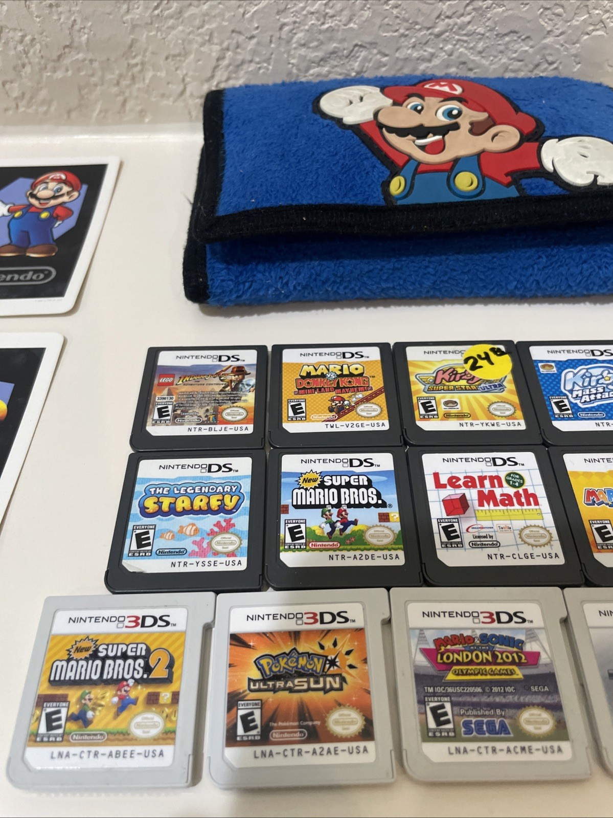 Nintendo DS & 3DS Game Lot Bundle Pokémon, Kirby, Mario, Sonic, 18 Games + Case