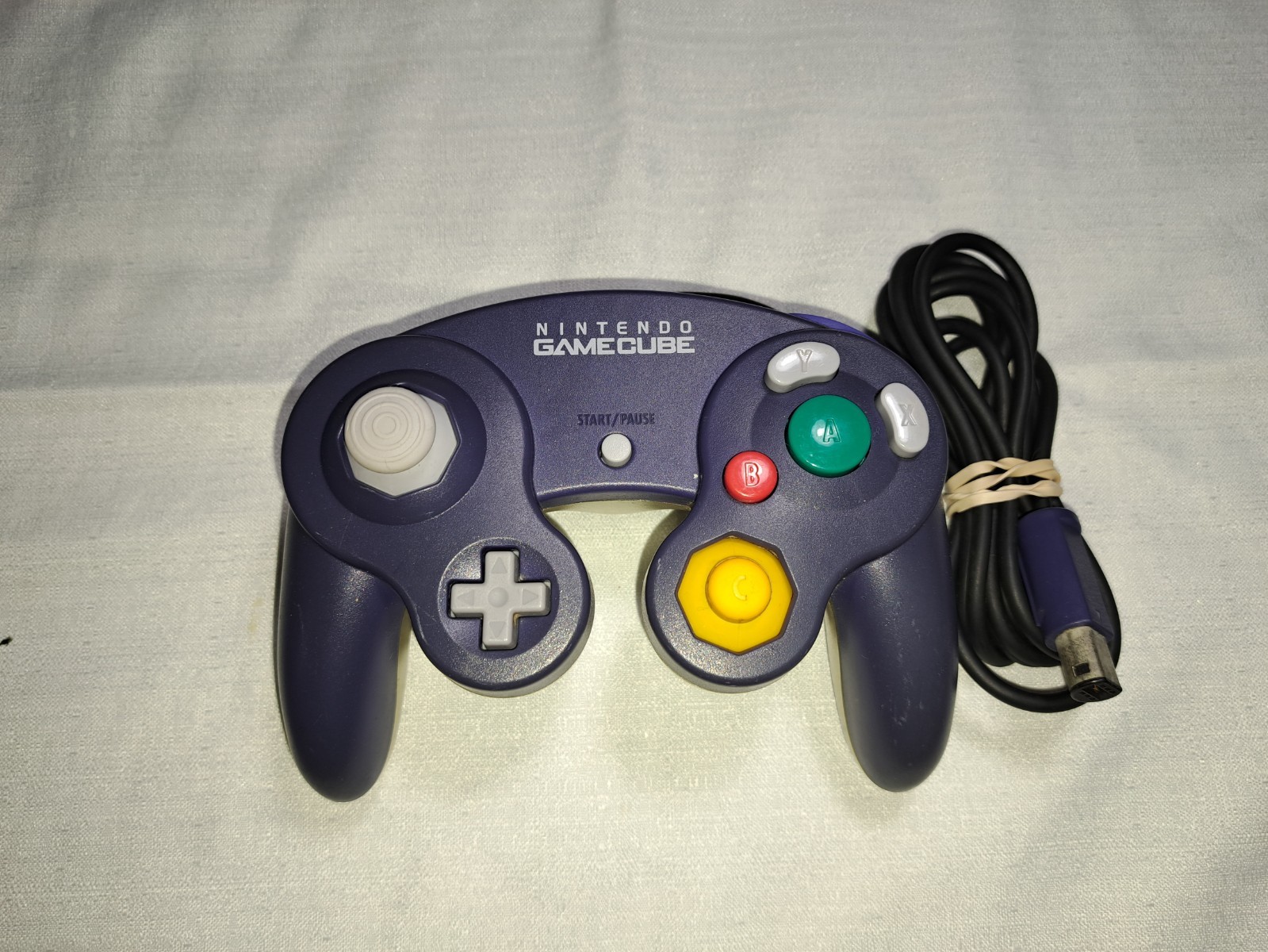 Genuine OEM Nintendo GameCube DOL-003 Indigo Purple/Clear Controller Tested