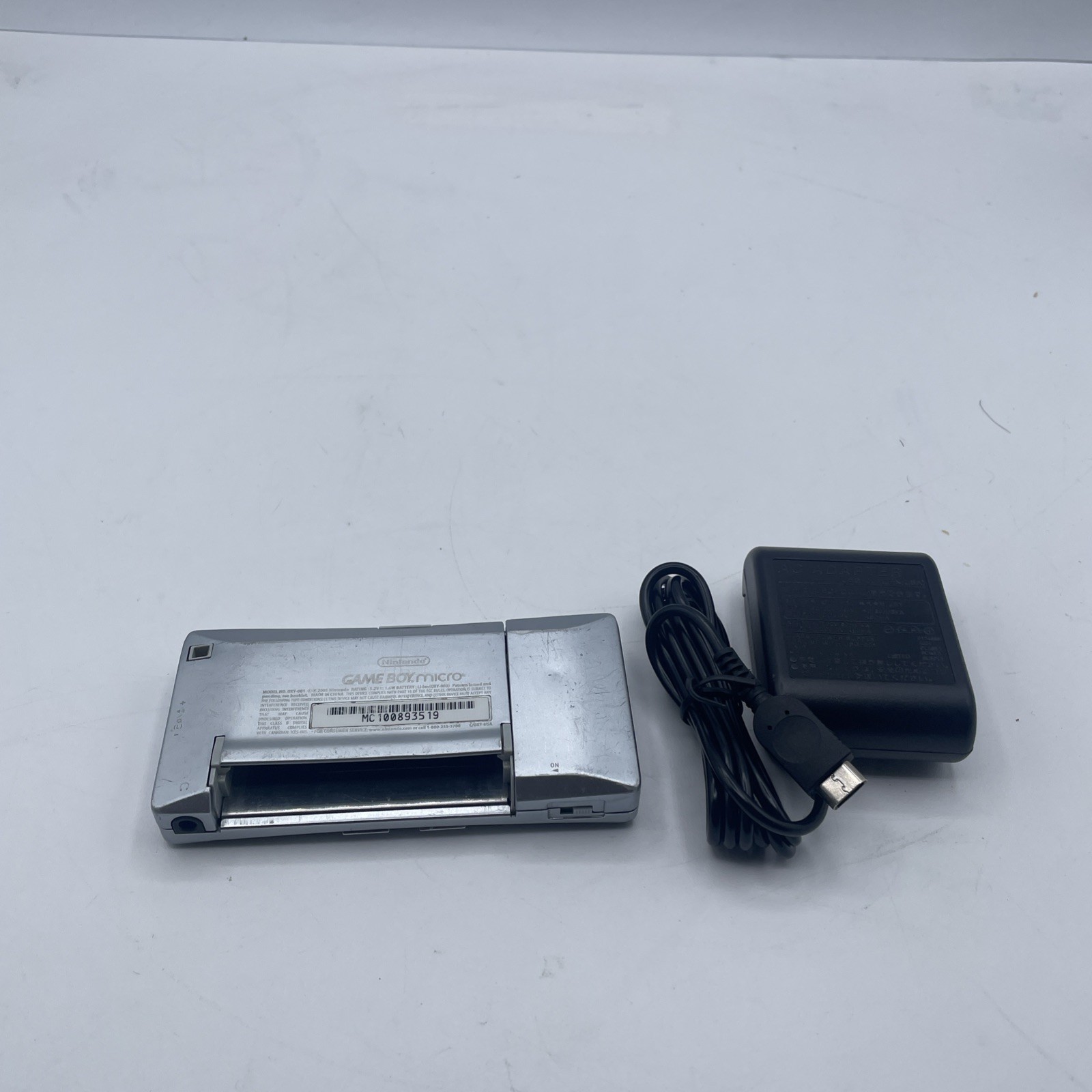 Nintendo Gameboy Advance Micro Silver Handheld Console GBA Tested Working