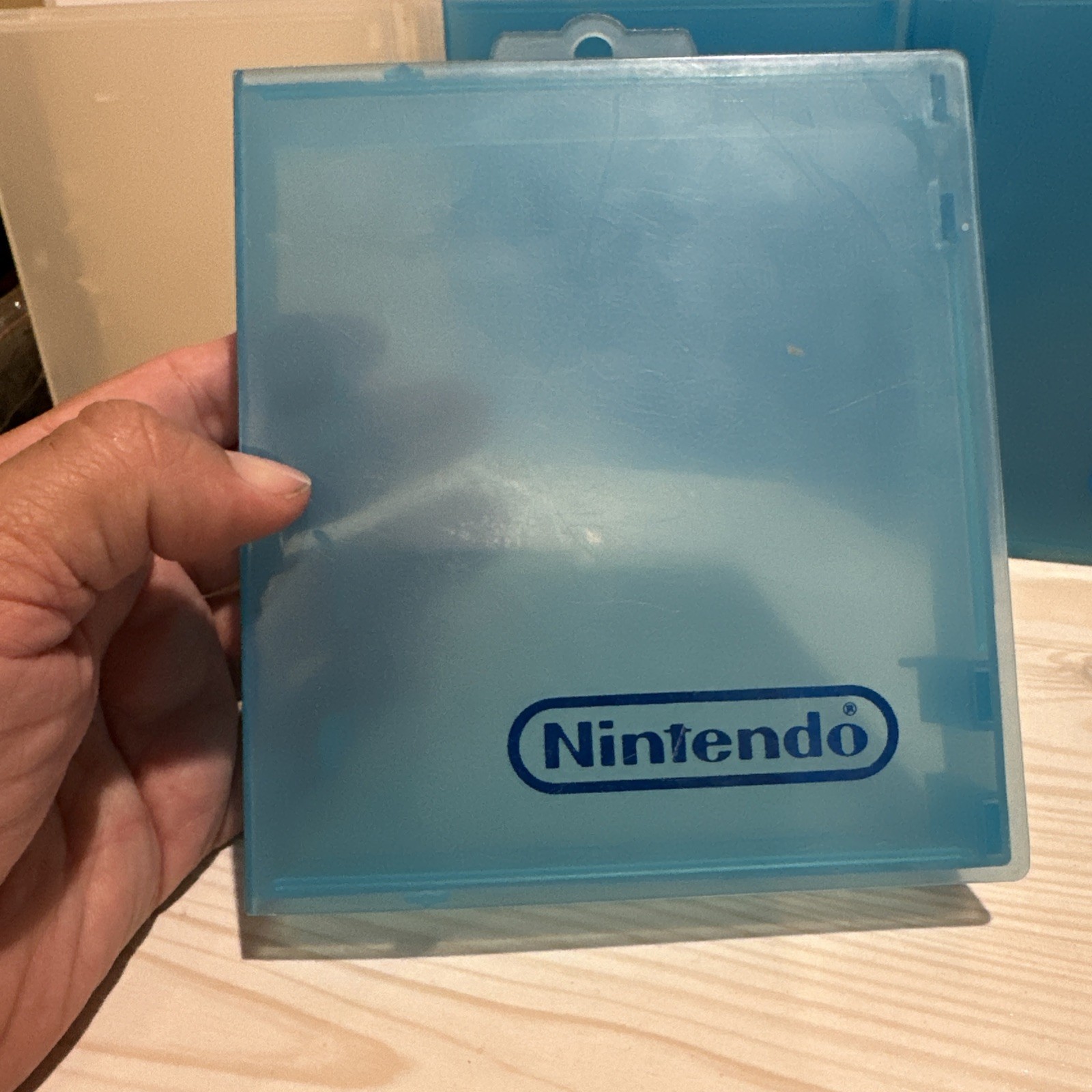 Vintage Lot of 33 Nintendo NES Hard Plastic Clamshell Case Logo Blue & Clear