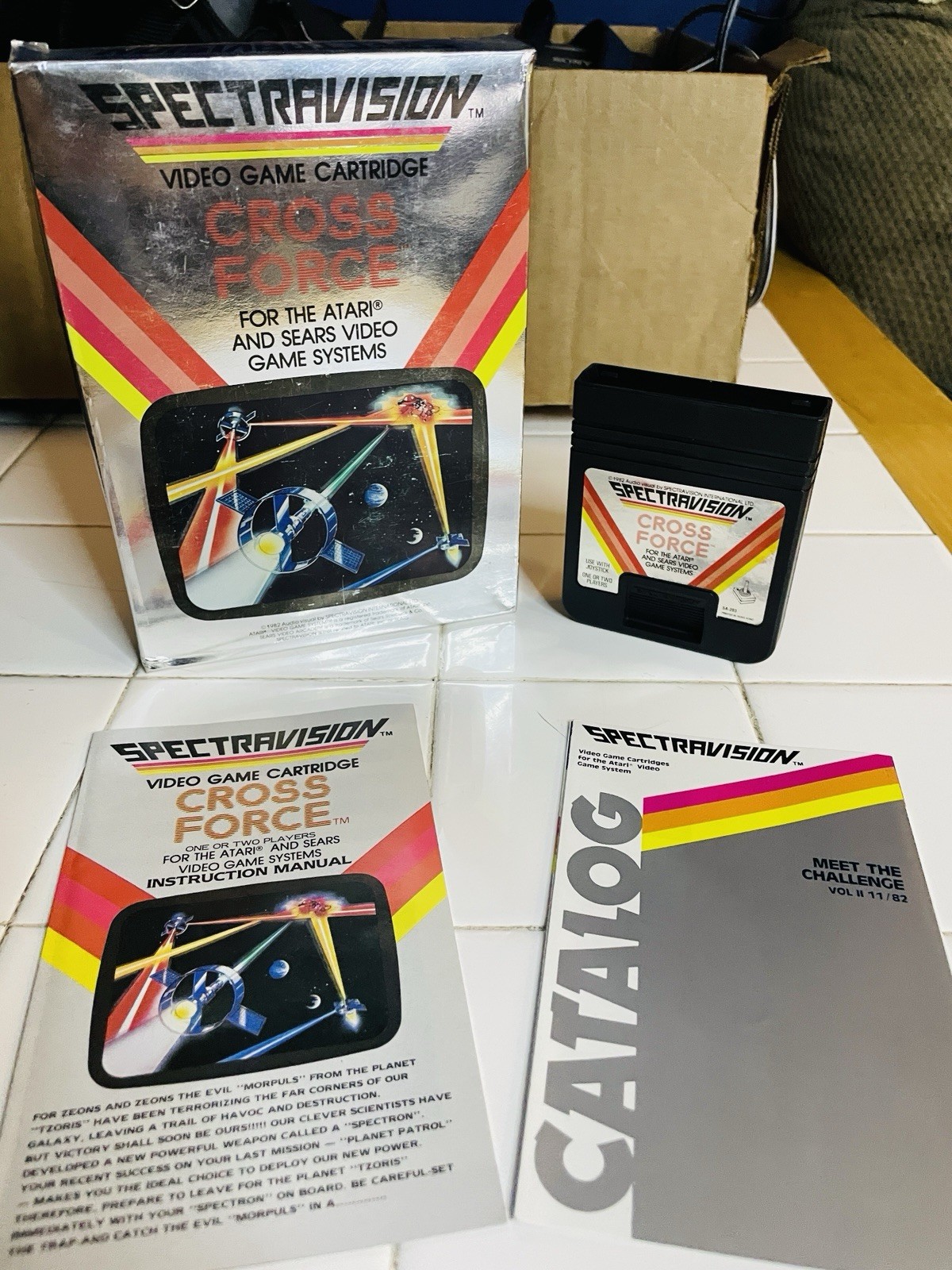 CROSS FORCE ATARI 2600 SPECTRAVISION Complete In Box Tested And Working
