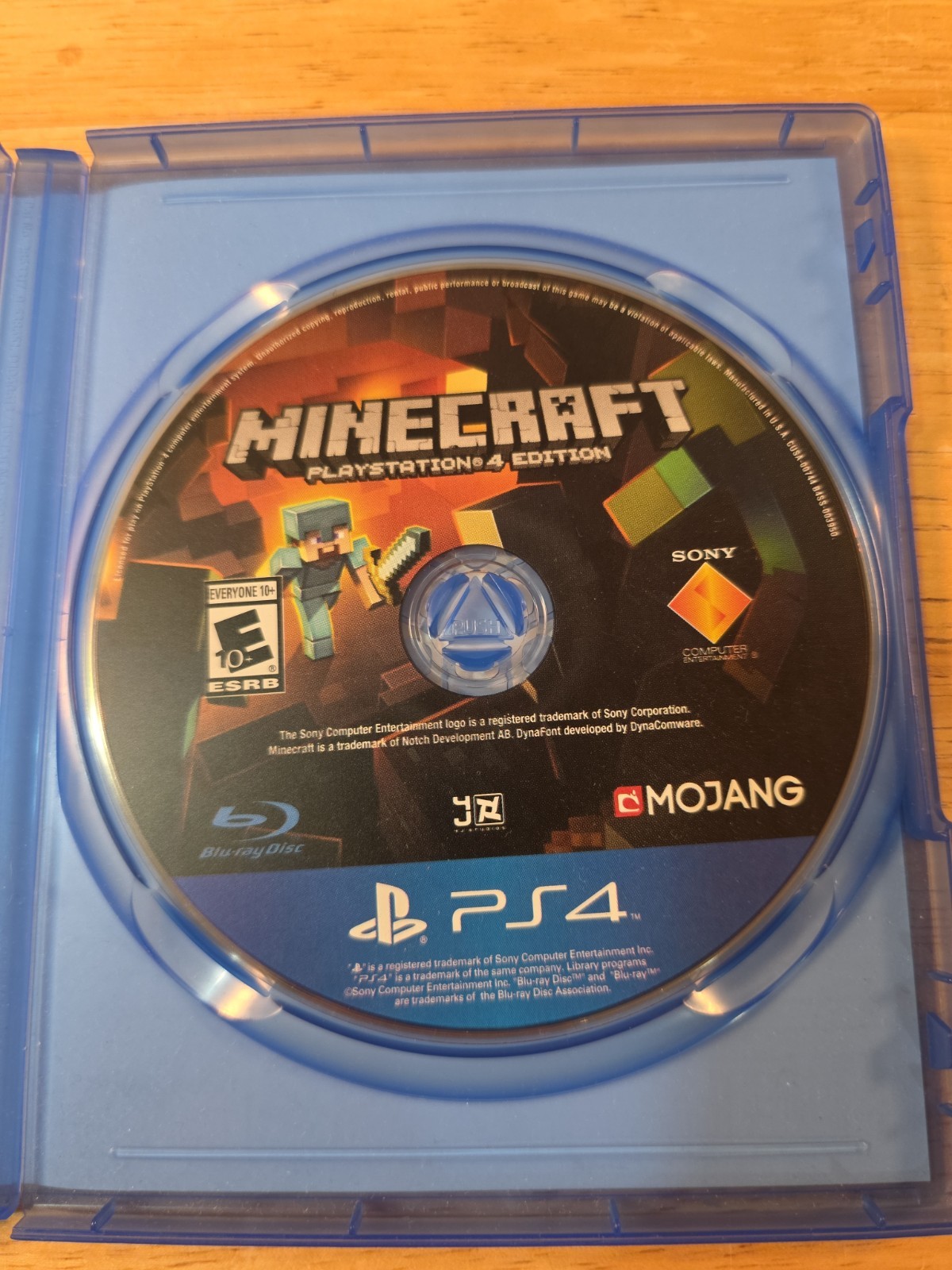 Minecraft PlayStation 4 Edition PS4 Disc Only Mojang Sony Everyone 10 Plus