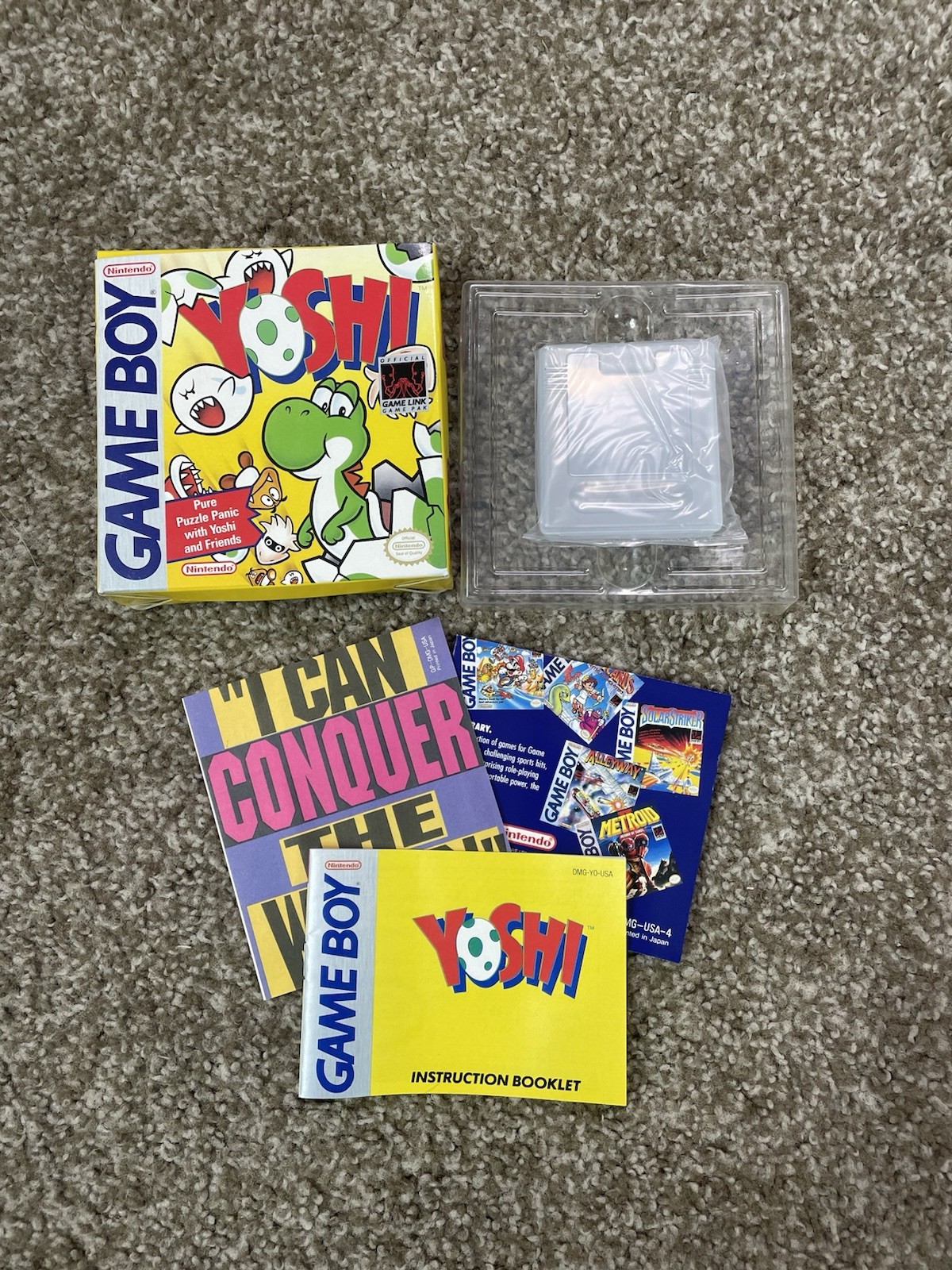 Nintendo Yoshi Nintendo Game Boy Box/Case w/ Manuals & Inserts Box Only NO GAME