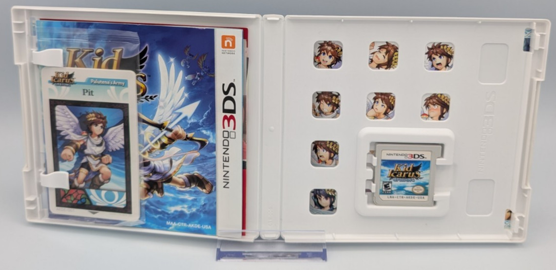 Kid Icarus: Uprising (Nintendo 3DS, 2012) – BIG BOX – CIB with cards and stand