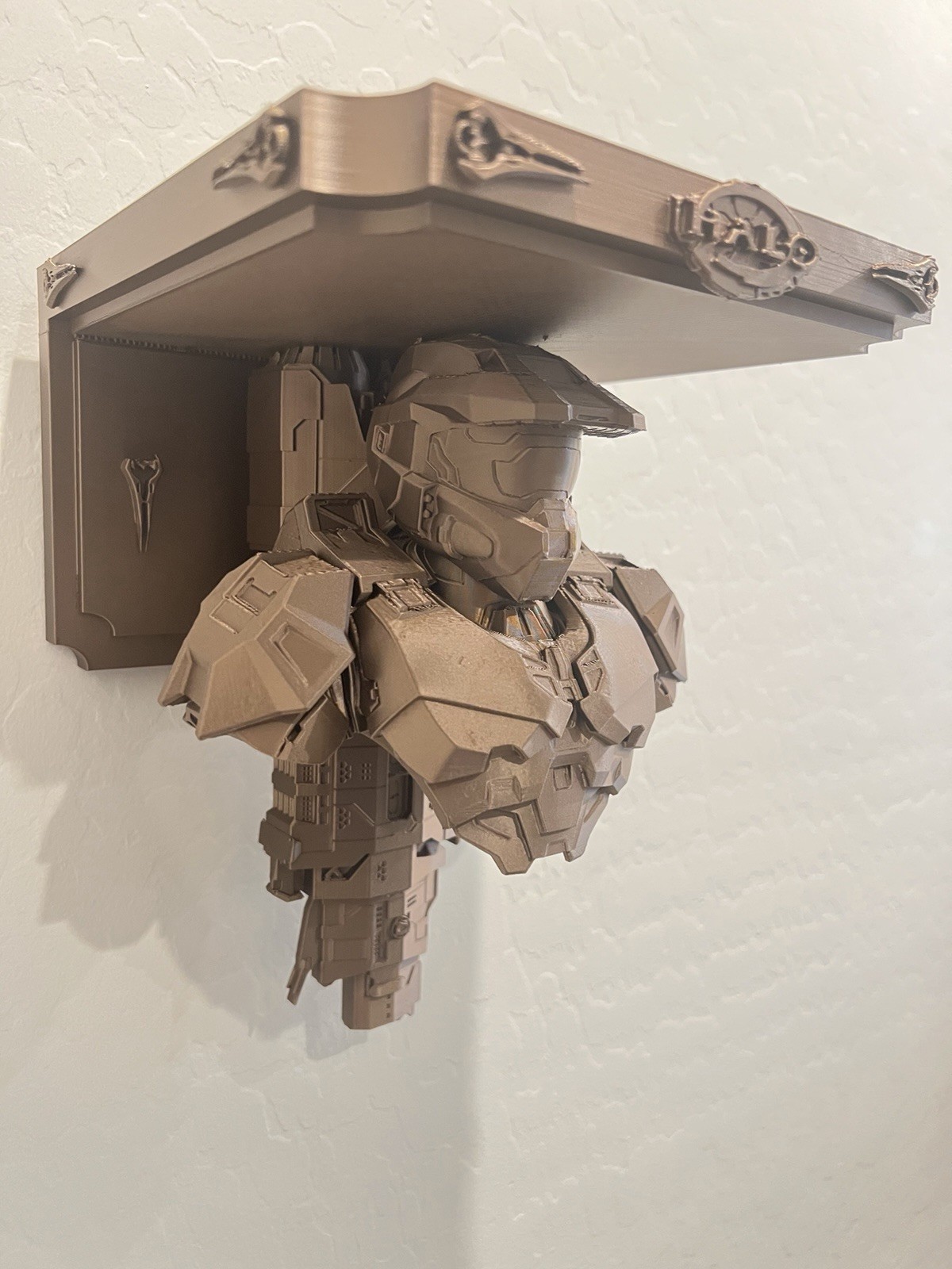 Halo Master Chief UNSC Pillar Of Autumn Like 7×7 Copper Wall Shelf Collectible