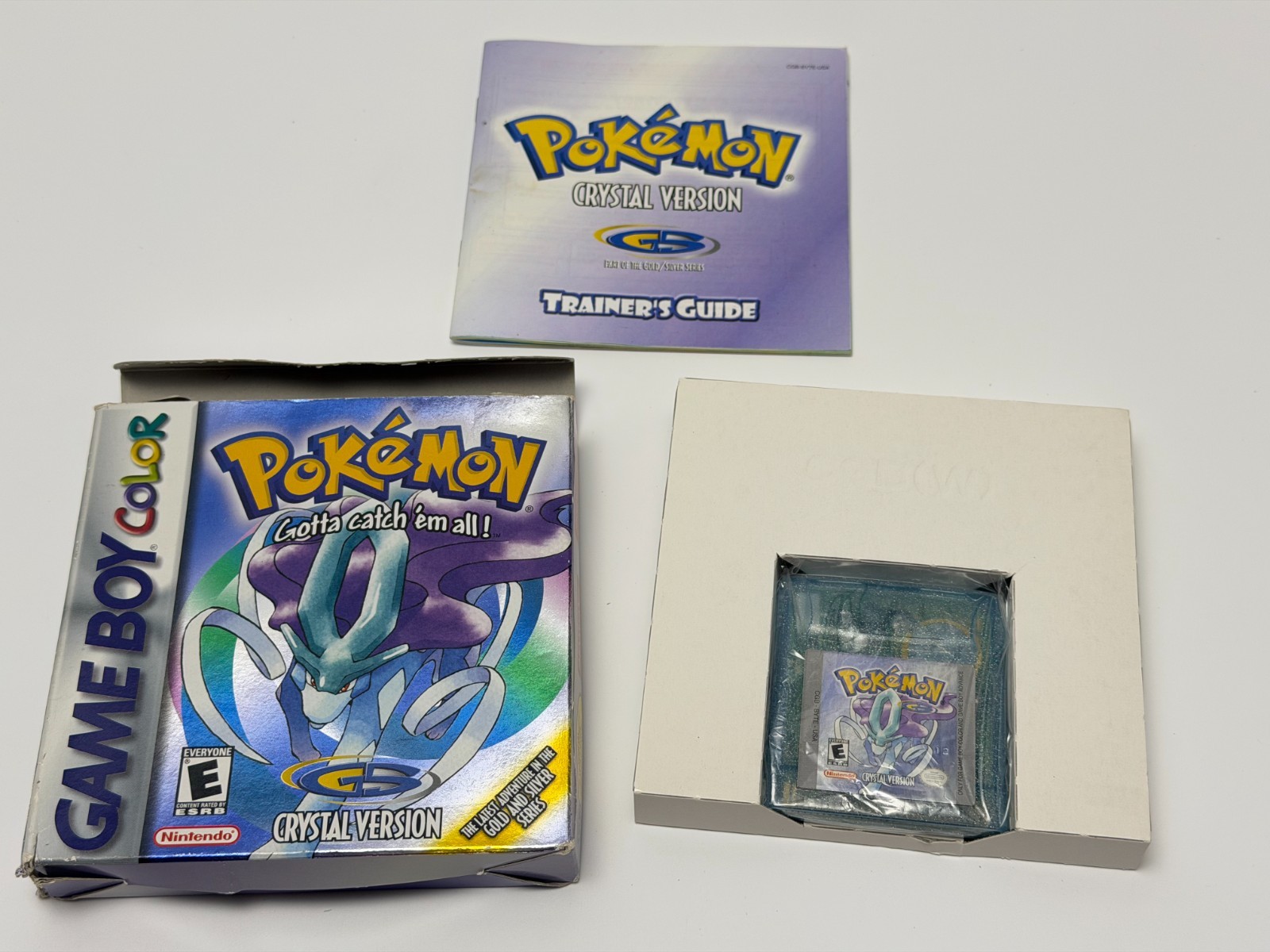 Pokemon Crystal Version (Nintendo Game Boy Color) Complete in se{ies ERROR Box
