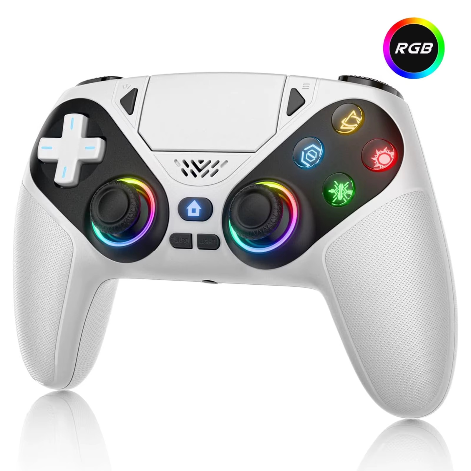 Wireless Gamepad Hall Effect Trigger RGB Turbo Vibration Programmable Button Joy