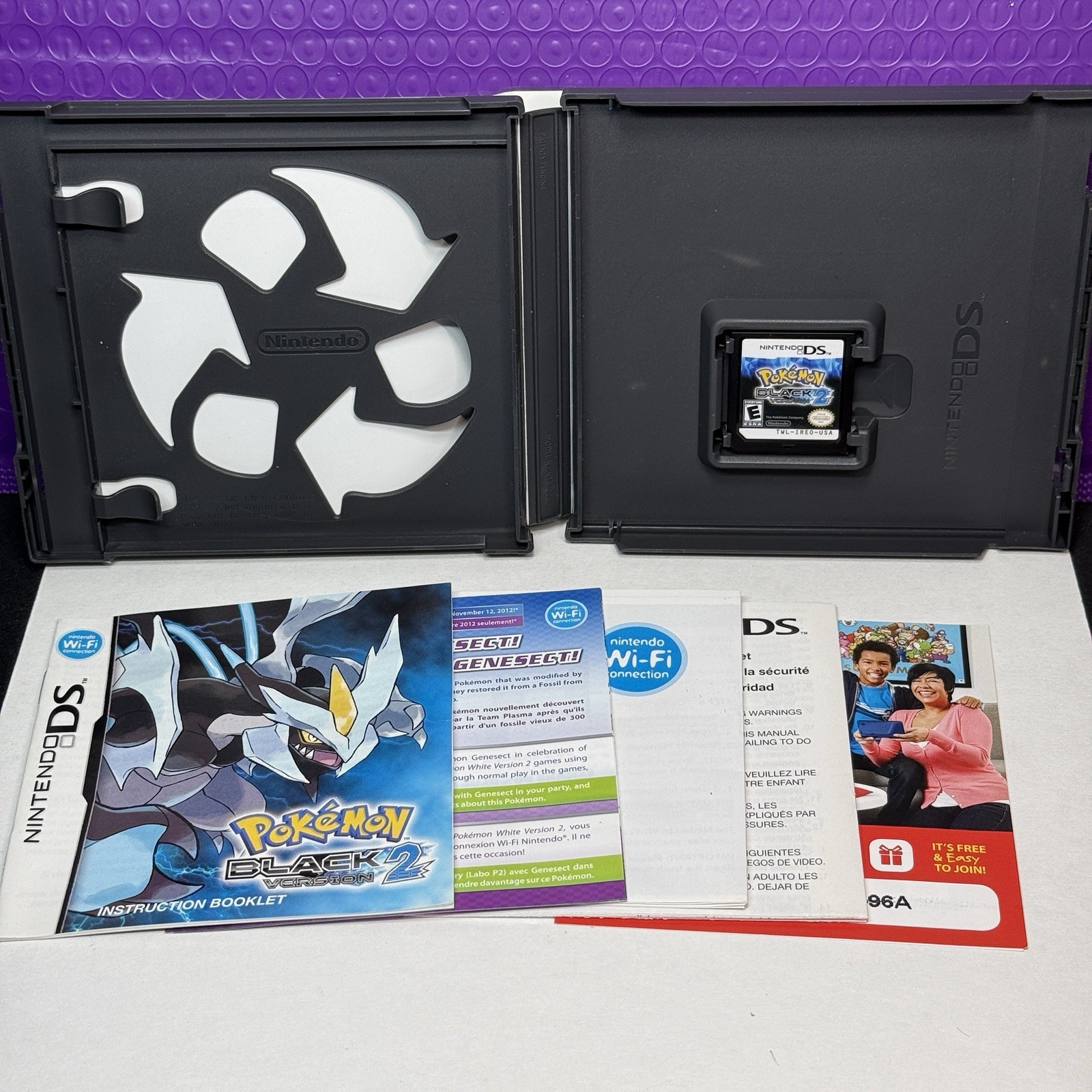 Pokemon Black Version 2 [Nintendo DS – Authentic] CIB Complete Game Case Inserts
