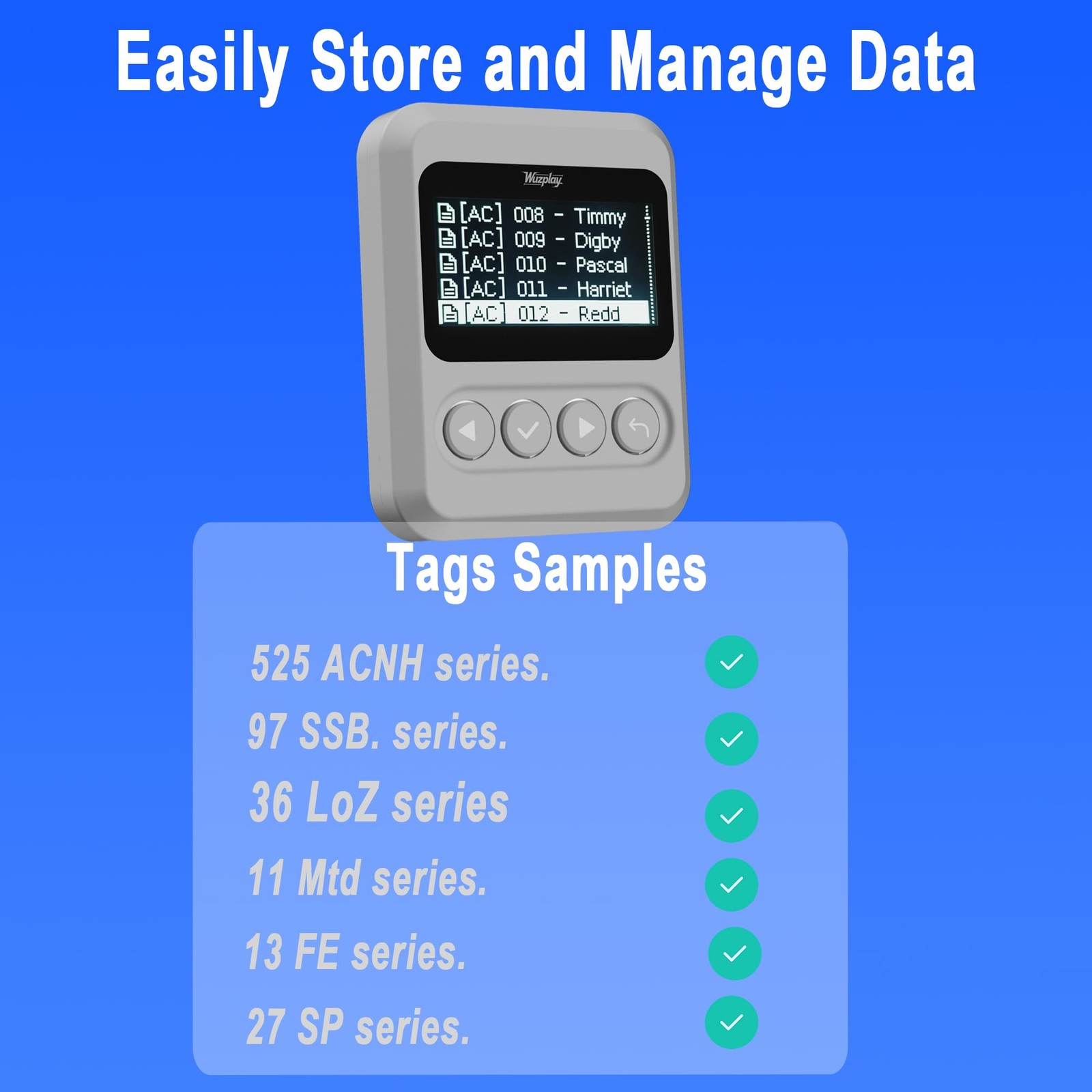 NFC Emulator Compatible with Switch 1 & 2 and NFC Enabled Devices – 1.54”OLED Sc