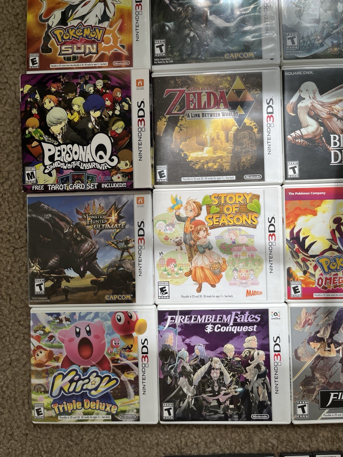 Nintendo DS/3DS/GBA Game Bundle Lot – Pokemon Zelda Mario Persona & More Tested
