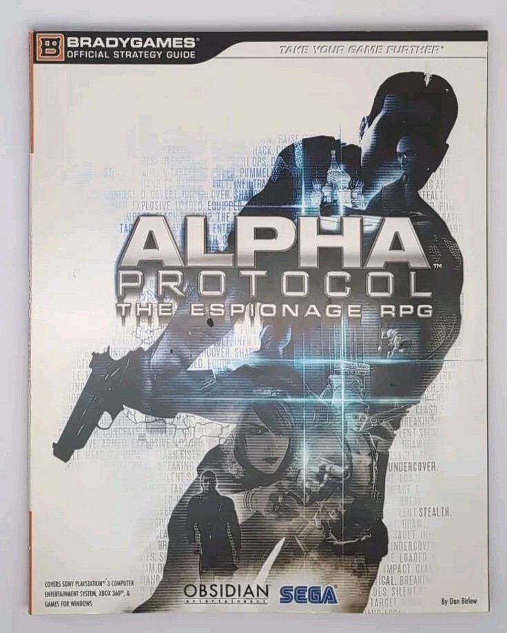 Alpha Protocol – Official Strategy Guide – Brady Games – PS3 XBOX 360 – VG