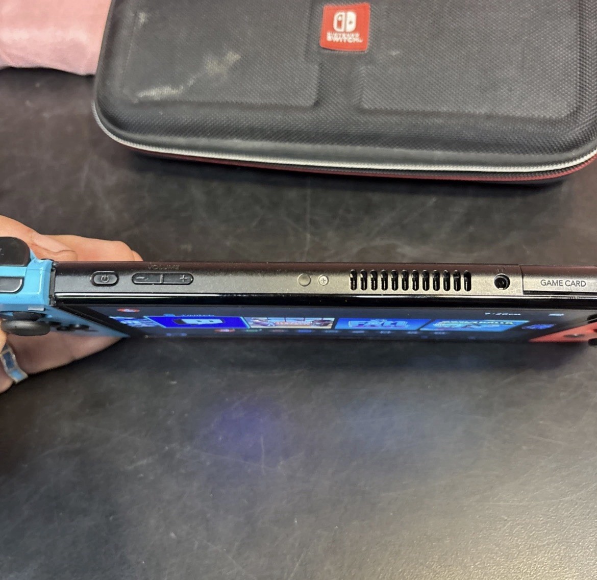 Nintendo – Switch OLED Console with Blue & Red Joycons Works Perfect!