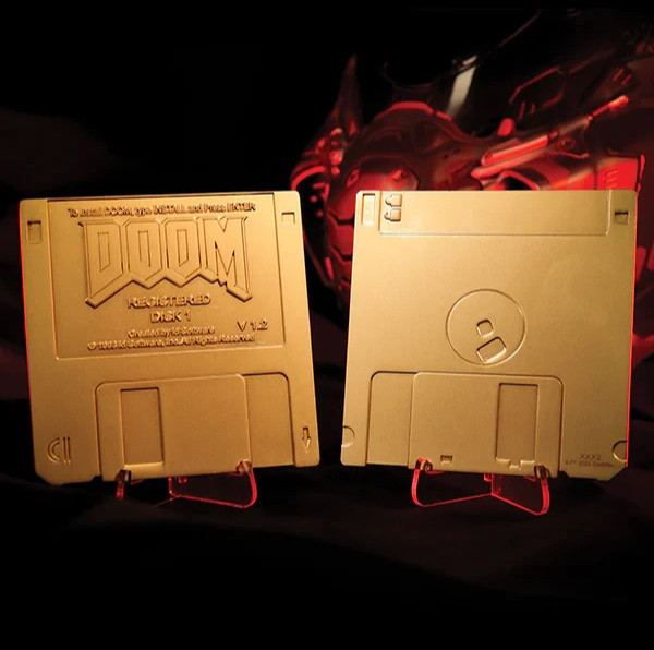 DOOM Floppy Disk Replica Gold Plated Numbered 1/5000 Presale