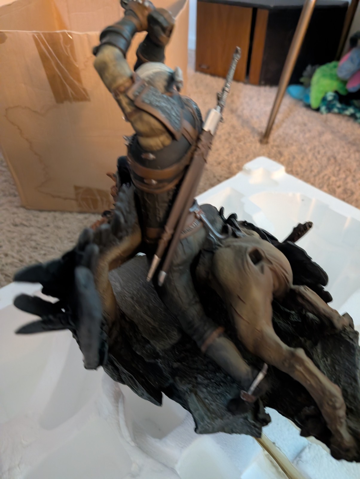 The Witcher Statue – Geralt vs Griffin Statue with Box