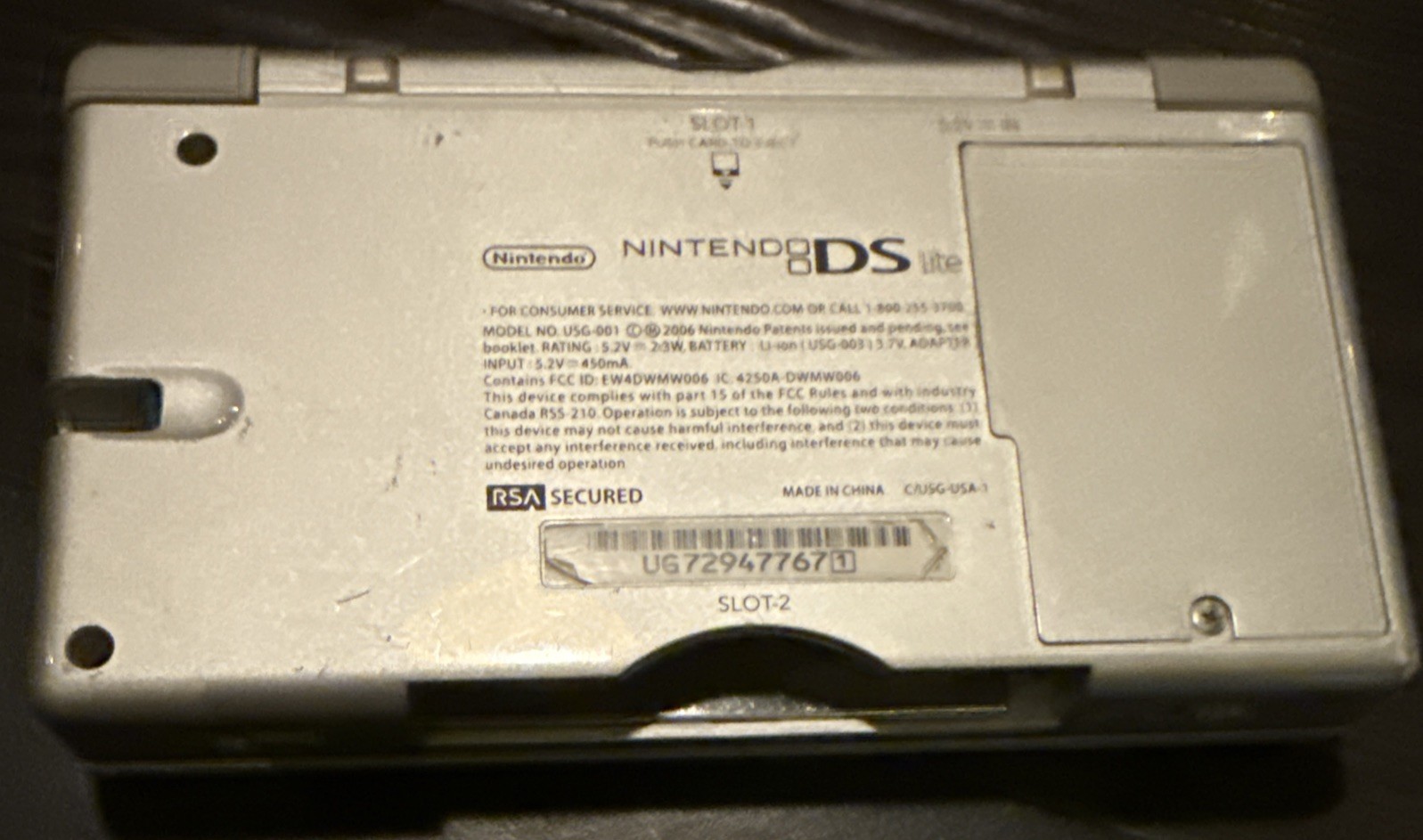 Nintendo DS Launch Edition Titanium Handheld System Missing Stylus – Tested