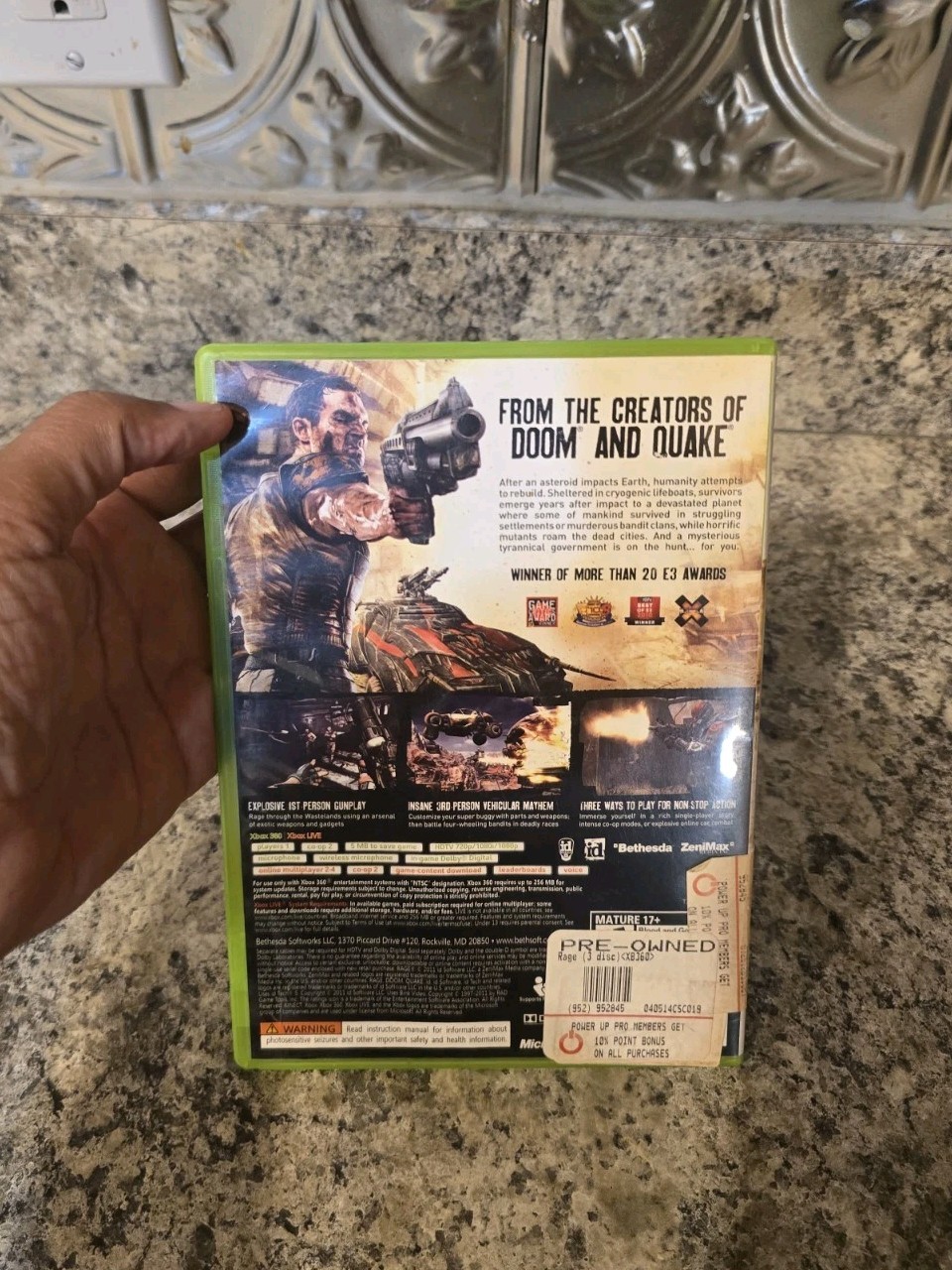 Rage (Microsoft Xbox 360, 2011, 3-Discs) Anarchy Edition – Includes Manual