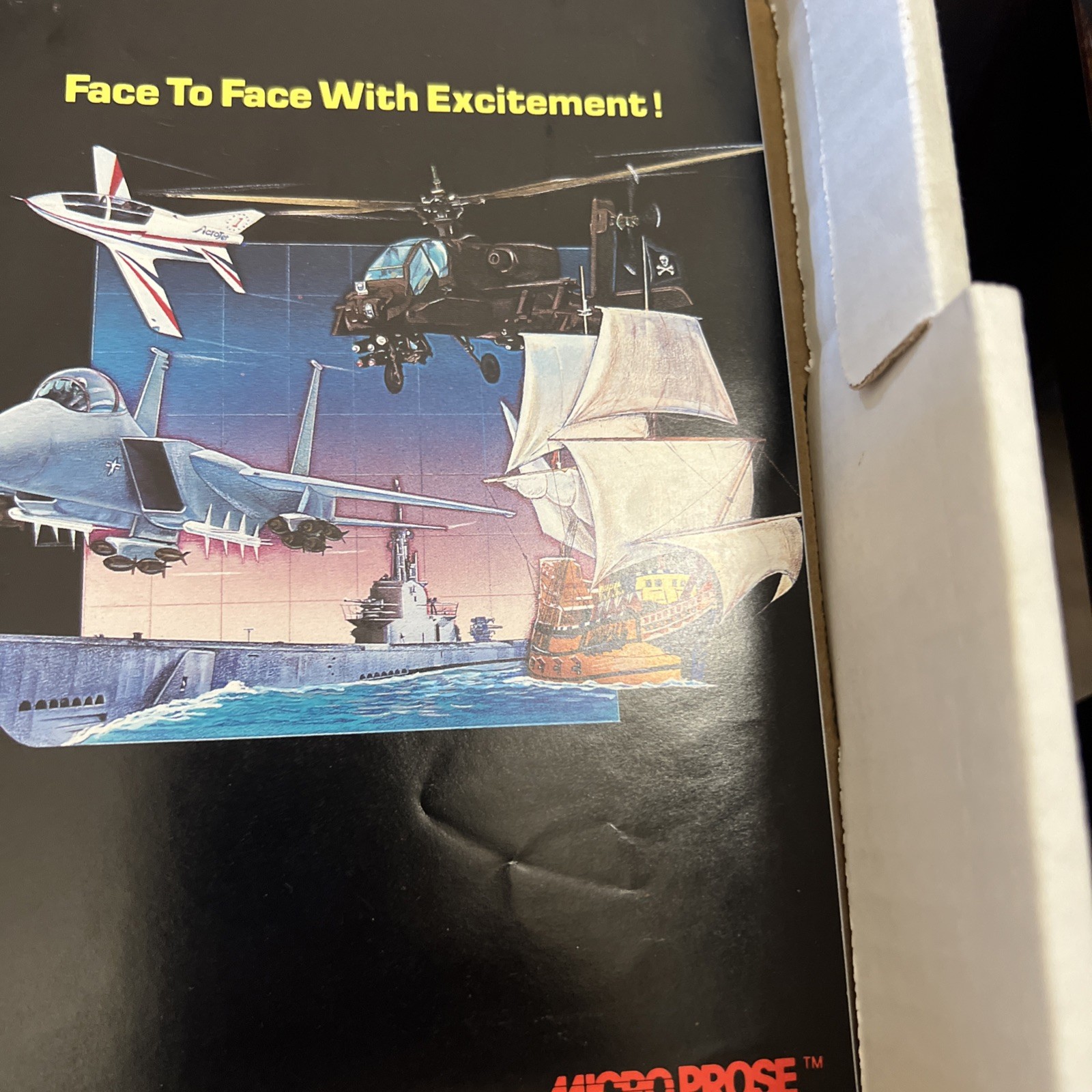 Gunship Microprose IBM PC/XT/AT Big Box – Complete in Box see photos
