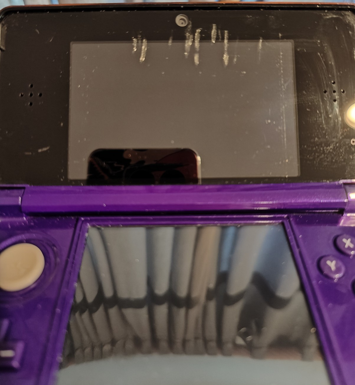 Used Nintendo 3DS Midnight Purple Console w/Capture Card, Atlus Games, Charger