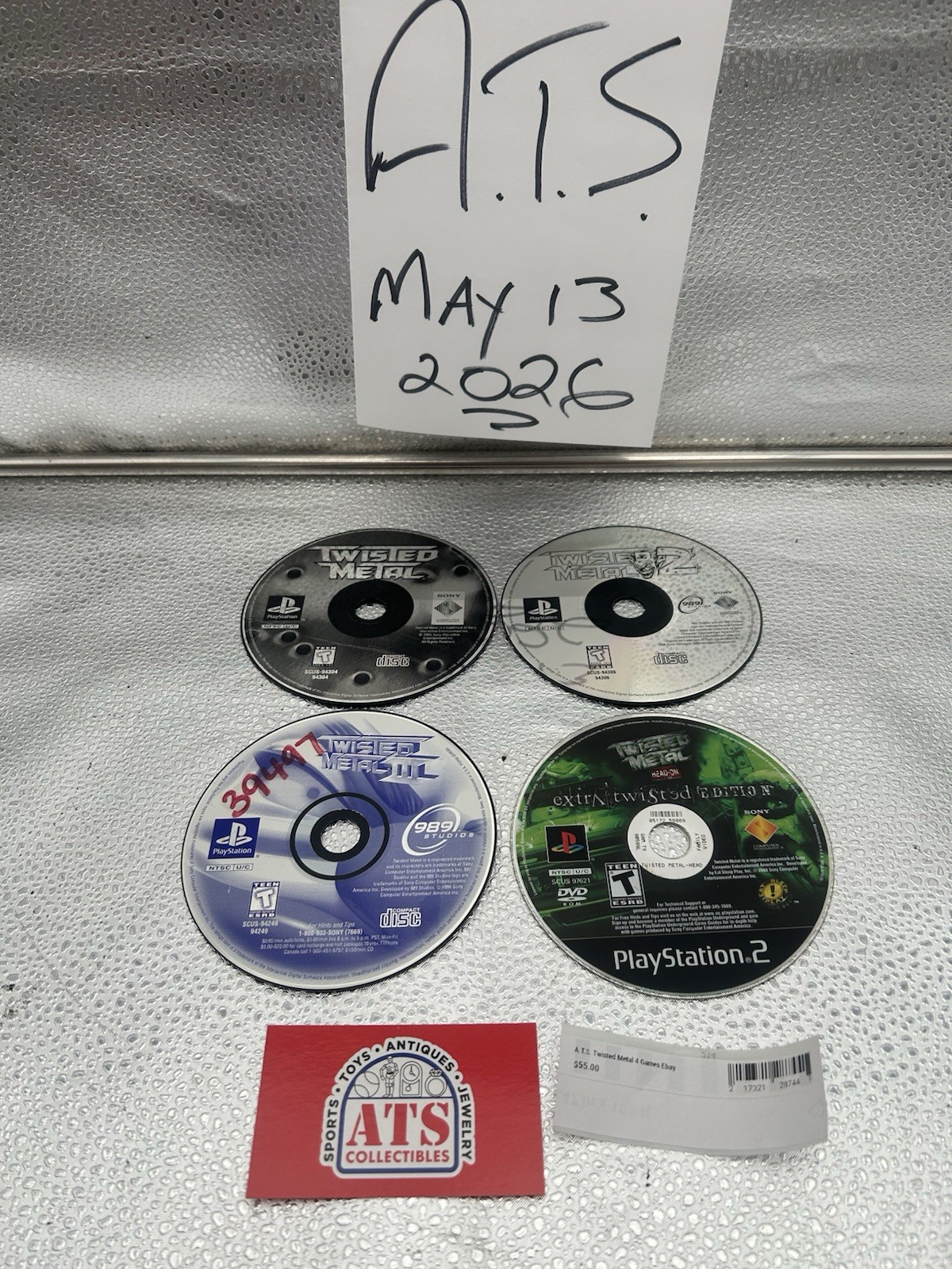 *All Tested & Work Sony PlayStation 1 Twisted Metal 1, 2, & 3 PS2 Extra Head-On*