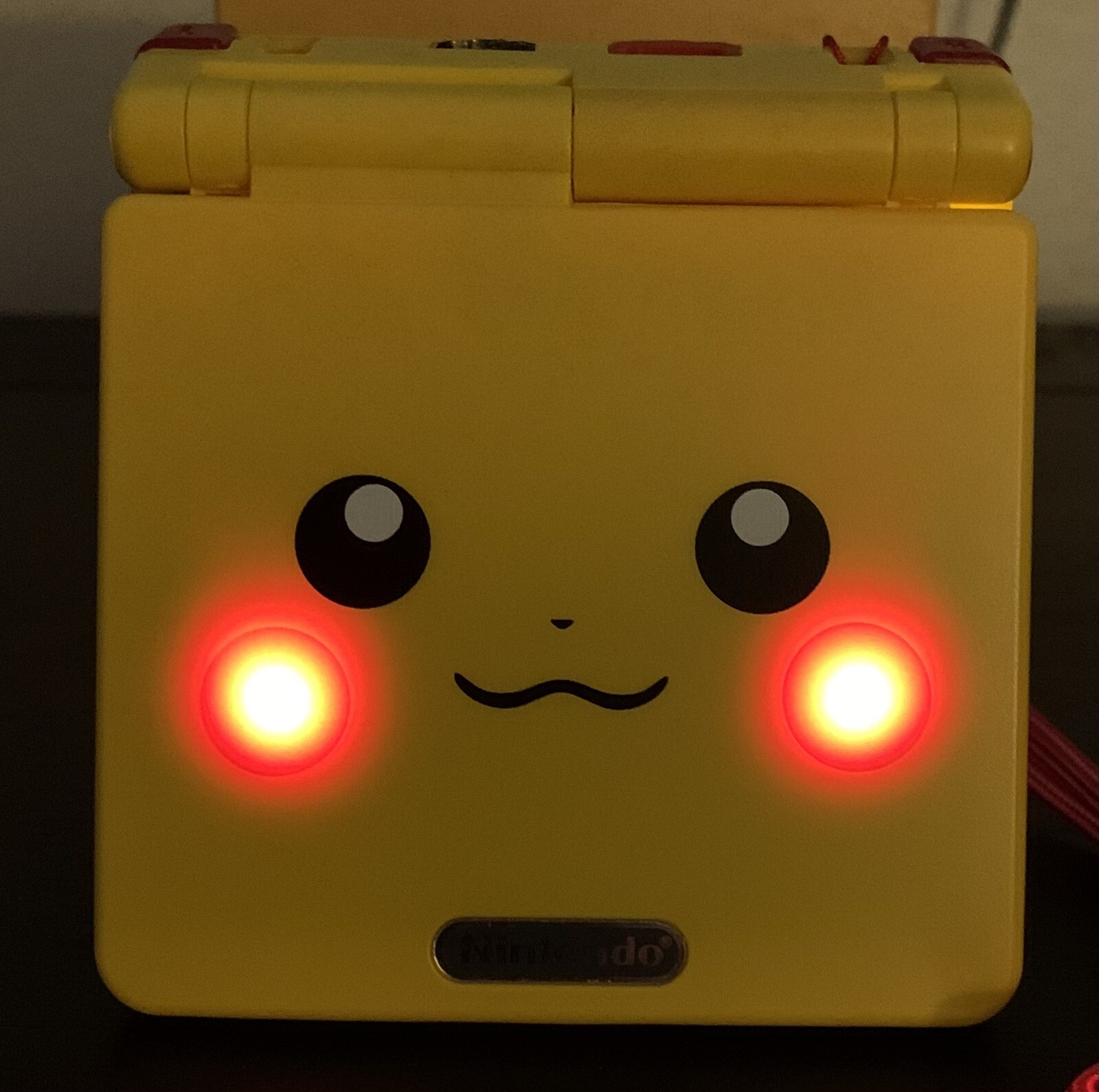Pikachu GBA SP Gameboy Advance SP IPS V2 Bundle – Charger,Game,Yellow LED&Cheeks