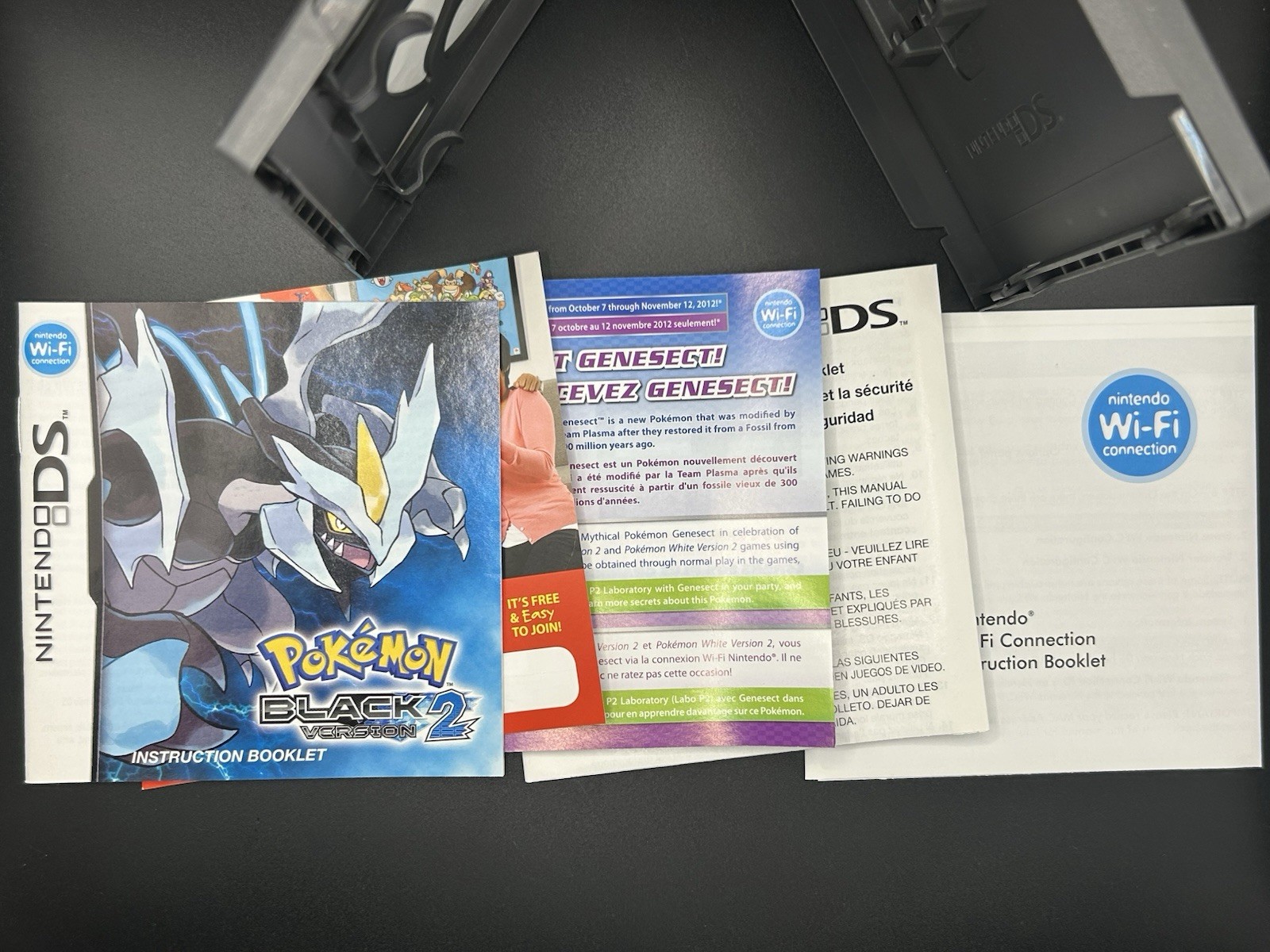Authentic Pokemon Black Version 2 Nintendo DS Case and Manuals Only 2012