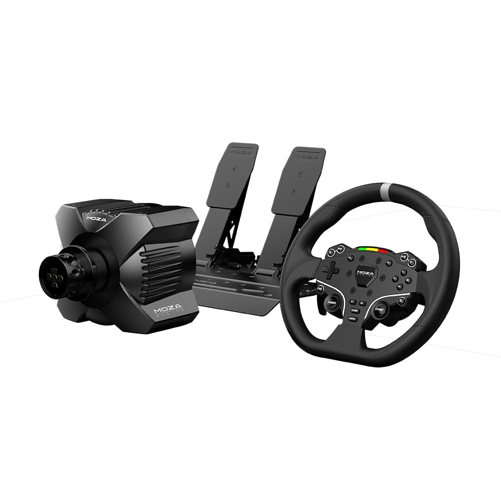 R3 Racing Simulator Bundle: Direct Drive Base, Wheel & Pedals for PC