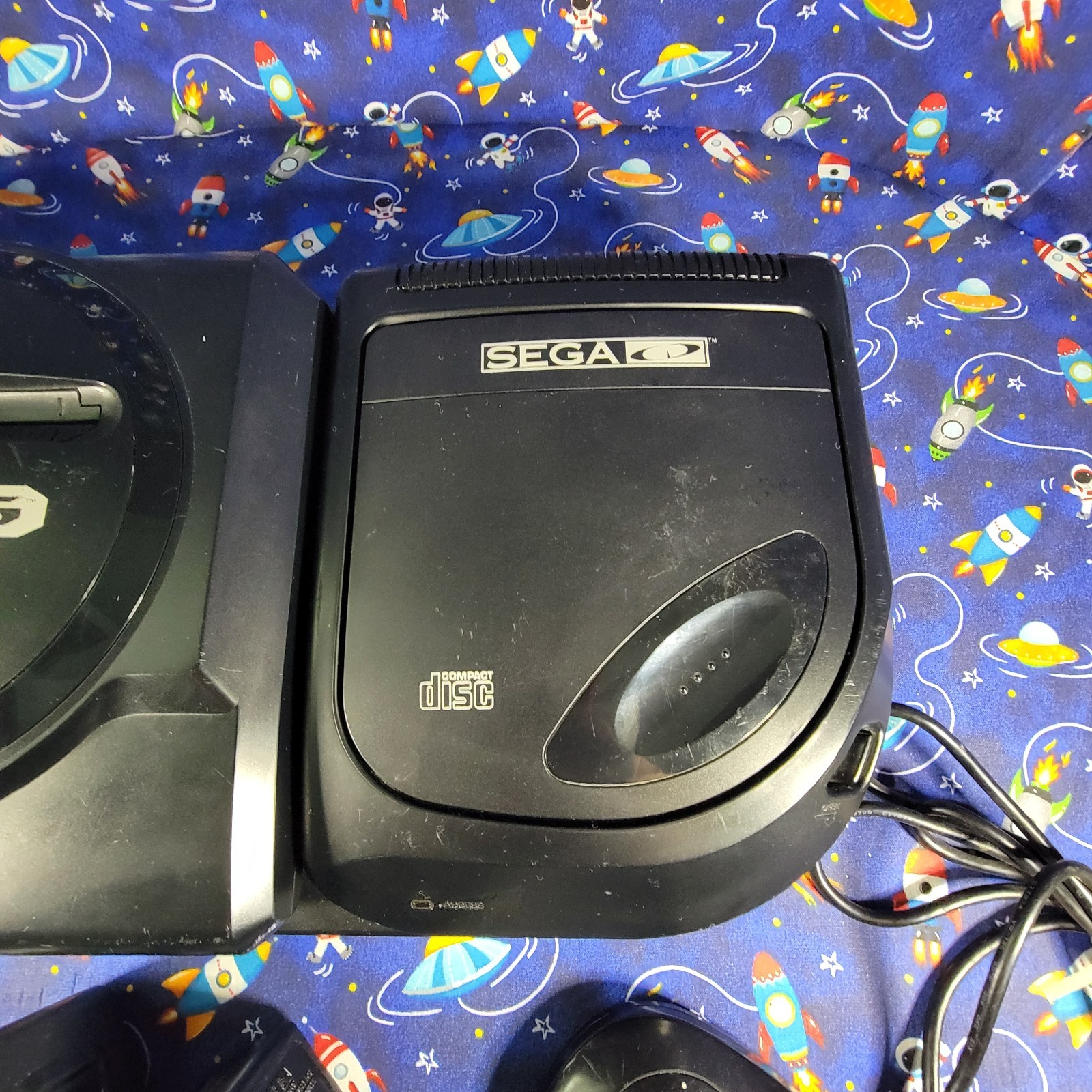 Vintage Sega CD Console With Sega Genesis Controller & Accessories *READ*