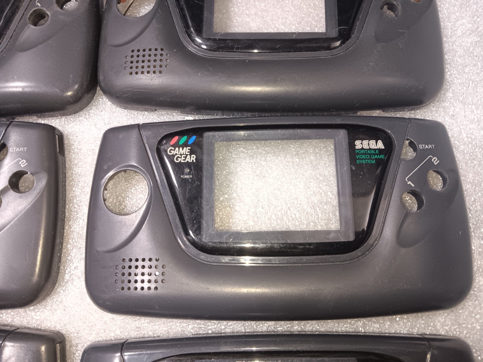 SEGA Game Gear 2110 EXACT EMPTY Front Panel w/Glass Scratches X6 ONLY-INTACT-SEE