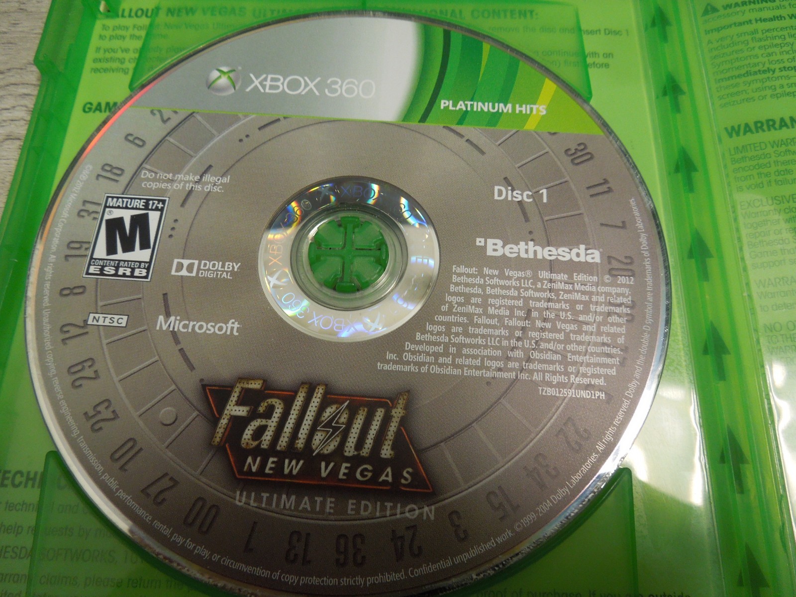 Fallout: New Vegas Ultimate Edition 2012 Microsoft Xbox One 360 Video Game