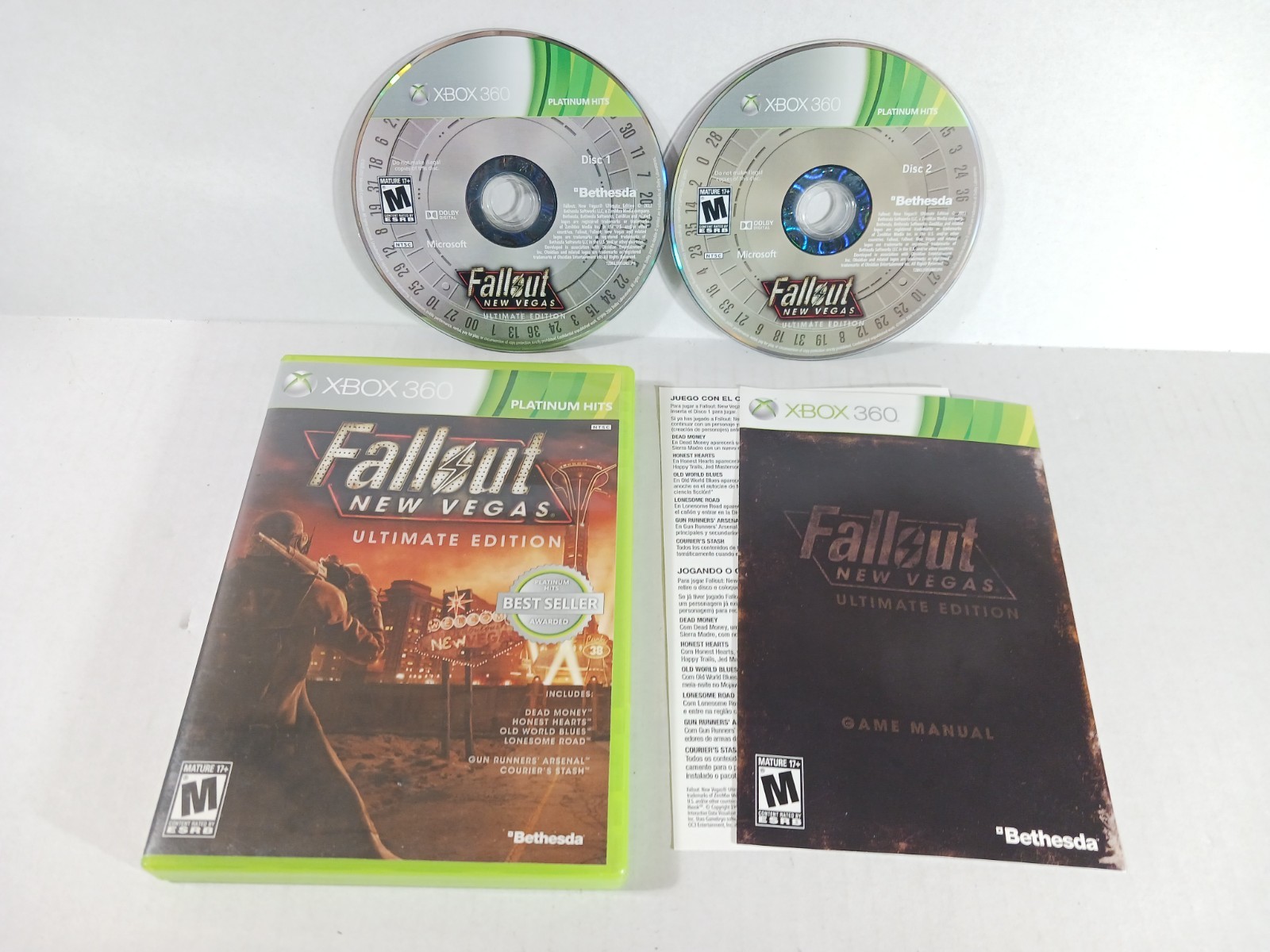 Fallout New Vegas Ultimate Edition Xbox 360 Complete Tested Bethesda RPG DLC