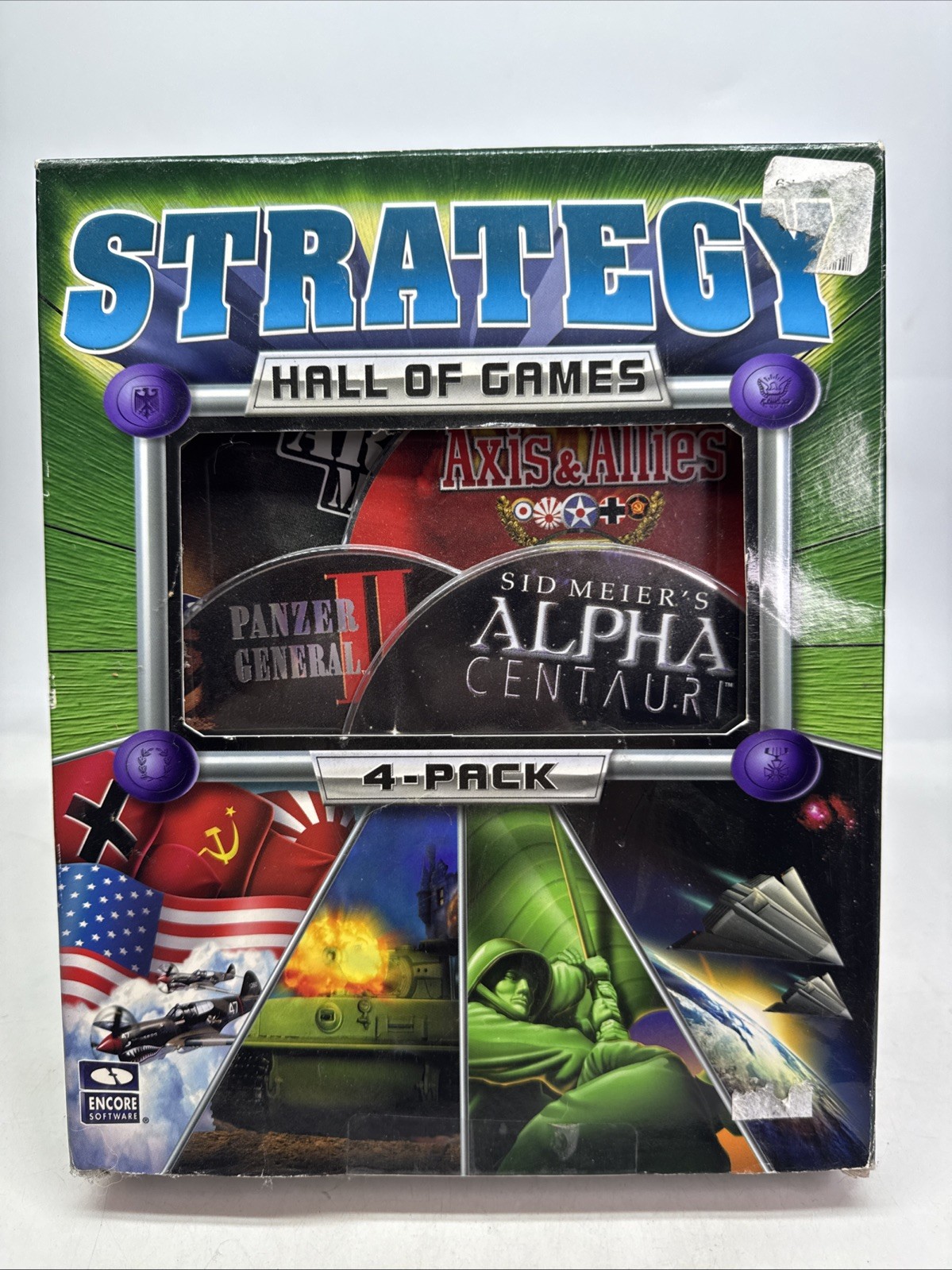 Vintage 2001 Strategy: Hall of Games 4-Pack Big Box PC Game Software SEALED