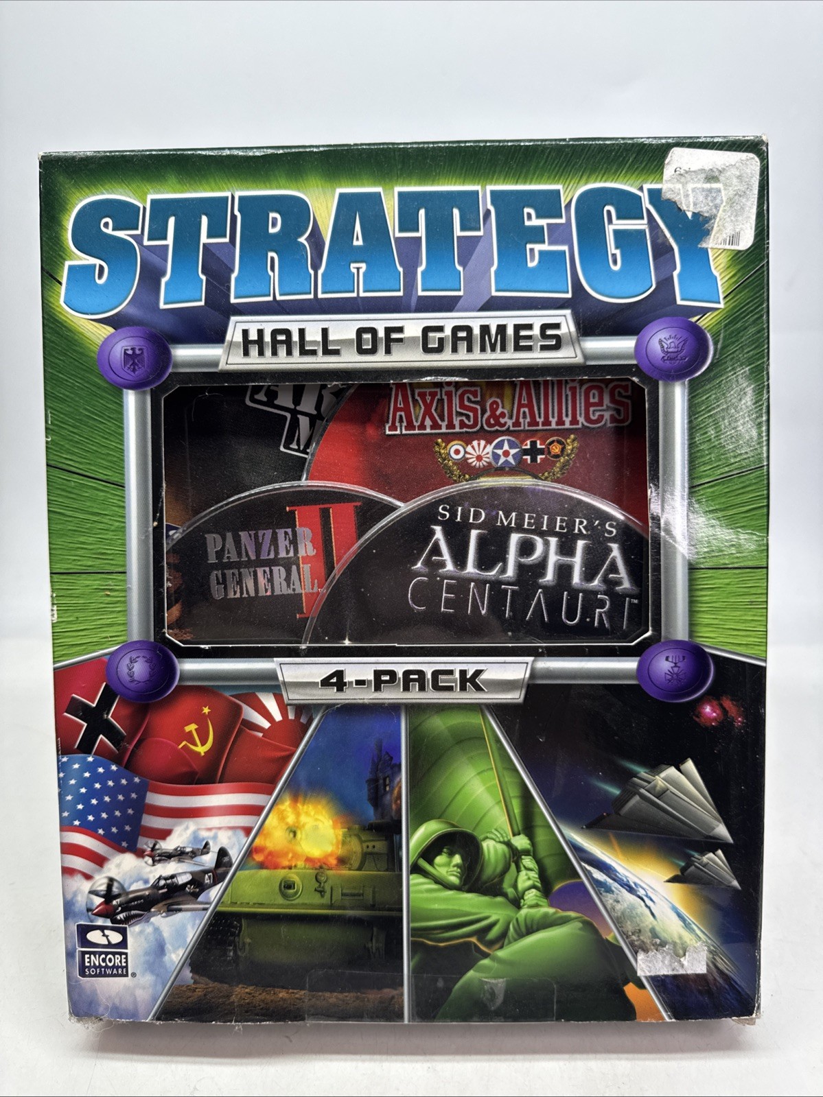 Vintage 2001 Strategy: Hall of Games 4-Pack Big Box PC Game Software SEALED