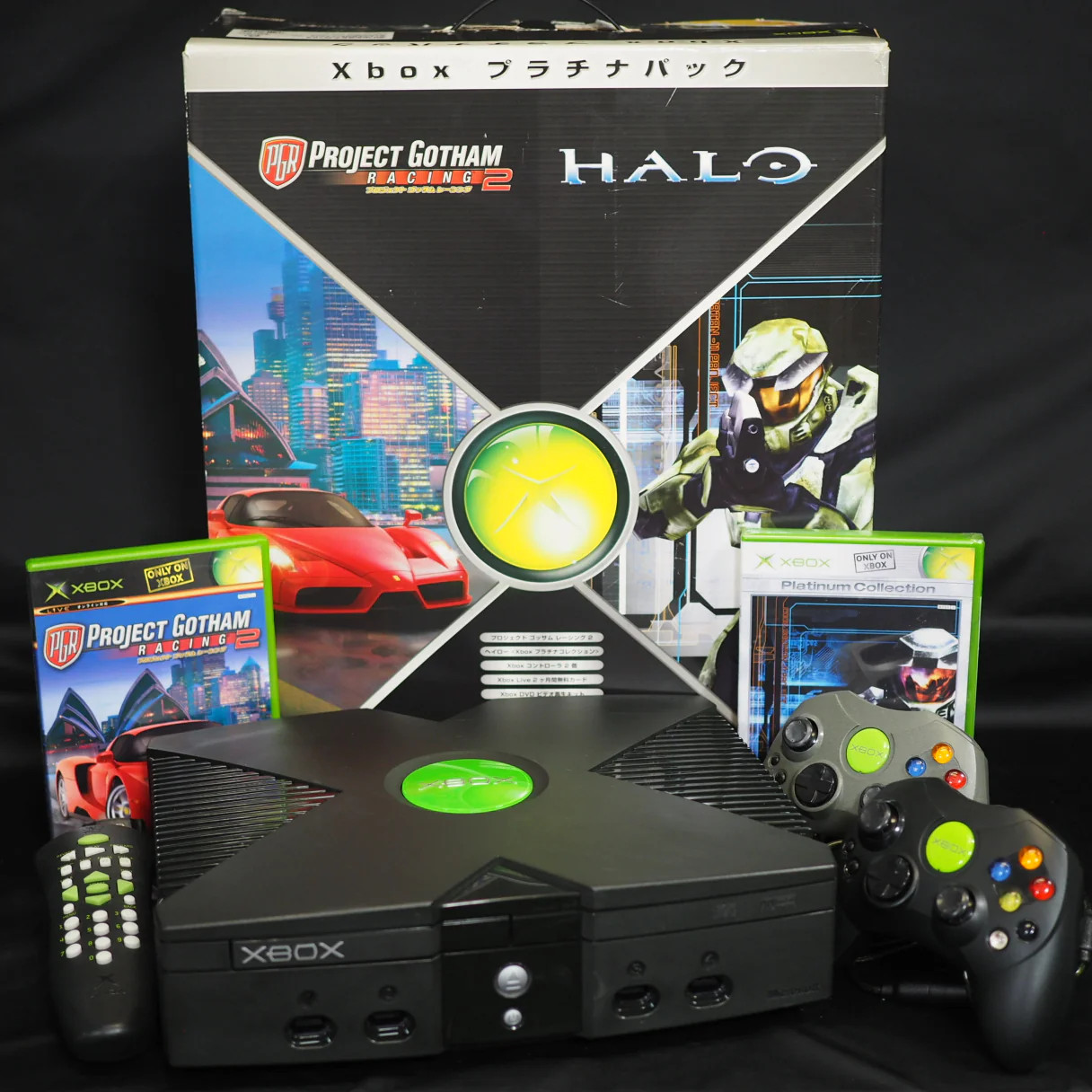 Microsoft Xbox Platinum Pack Console system Black Boxed NTSC-J Tested Original