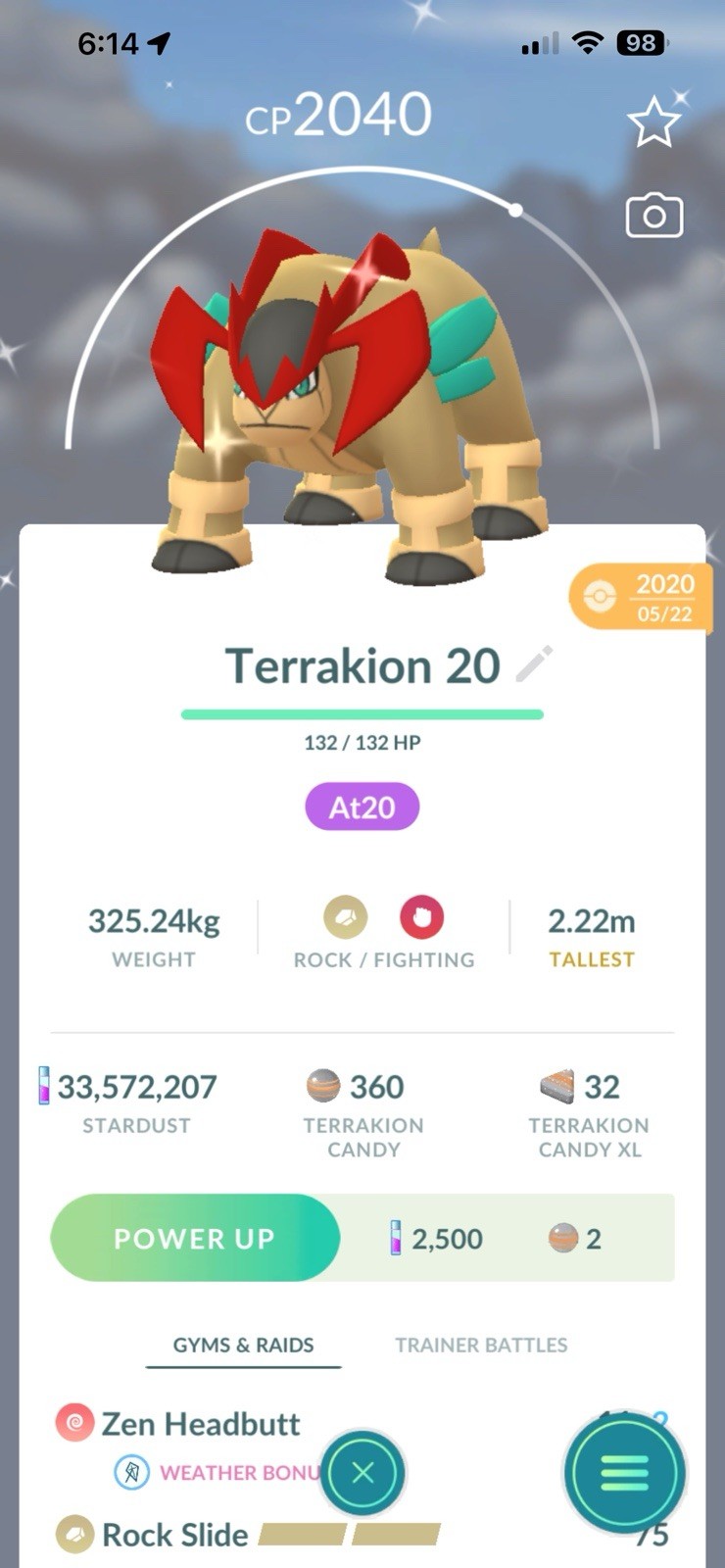 Terrakion shiny – High Chance Lucky With Pokemons 2016-2020