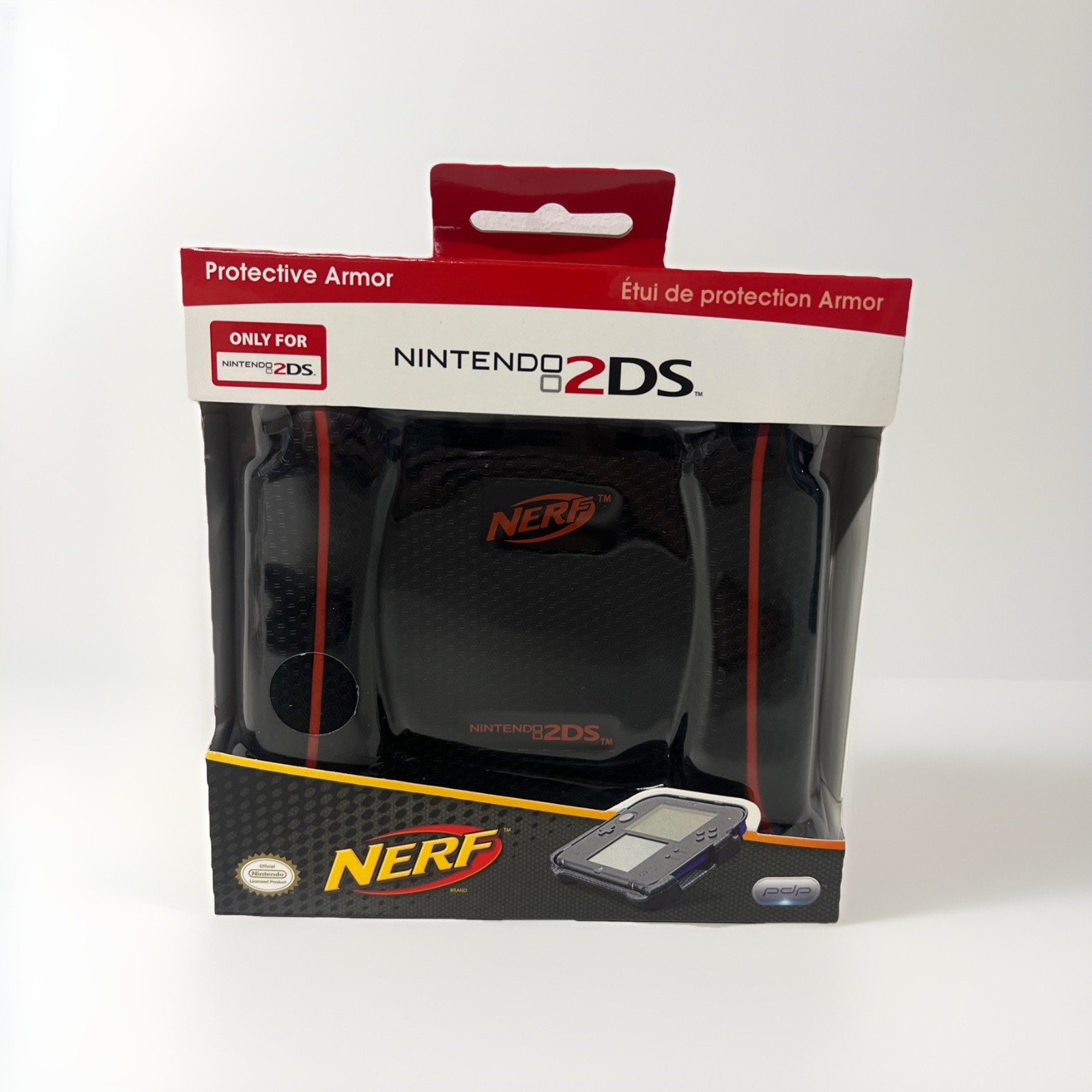 New – Red & Black Nerf Protective Armor Case Hand Grip Handle – NINTENDO 2DS