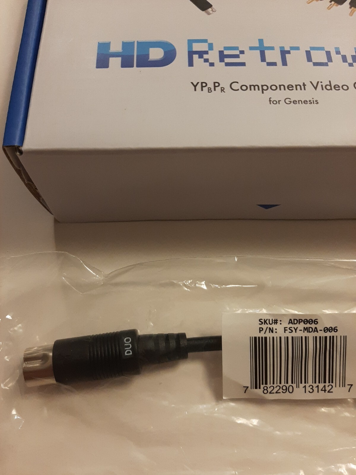 HD Retrovision Genesis Component/YPbPr Cables w/ Duo Adapter, New, Sealed