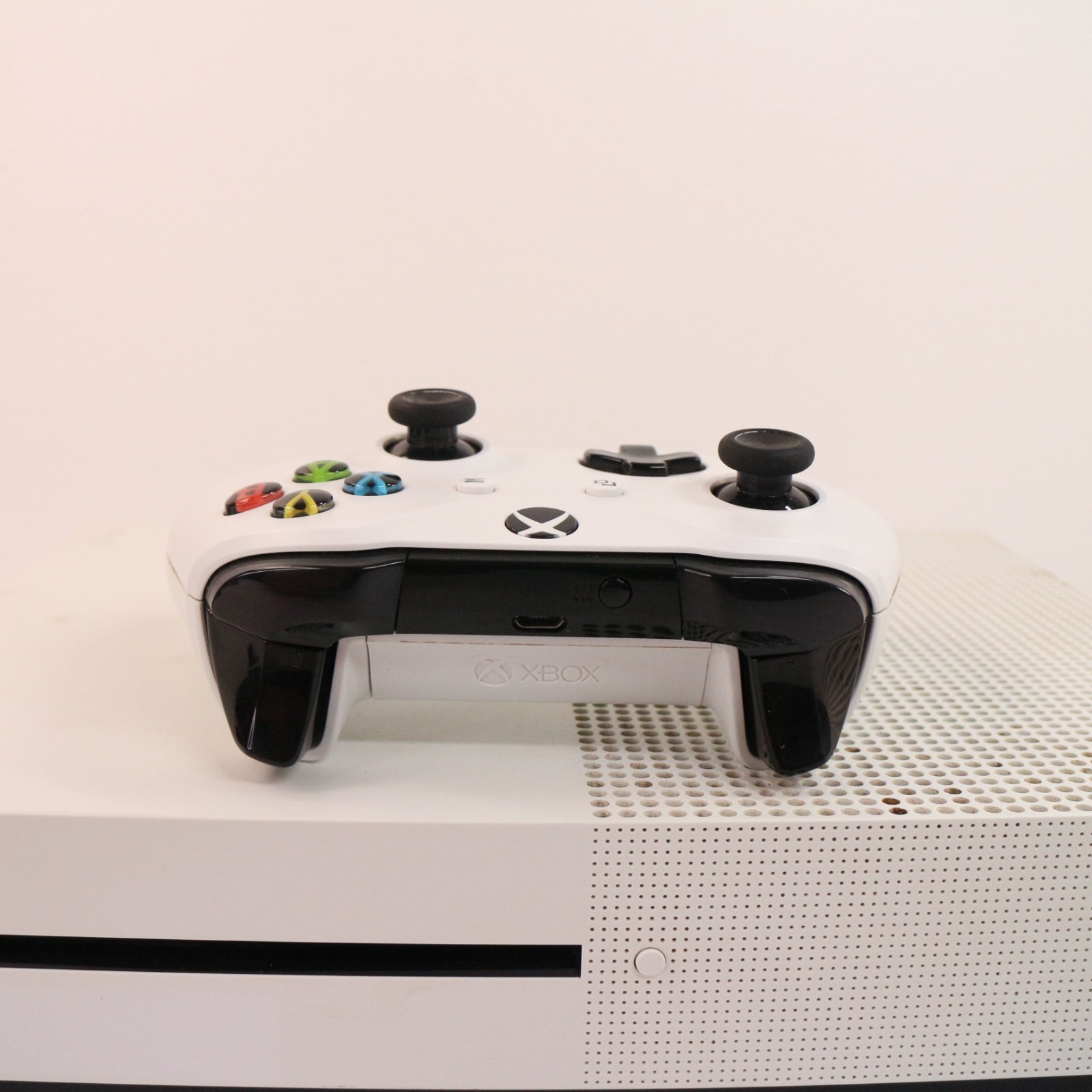 Microsoft Xbox One S 1681 Gaming Home Console White w/Wireless Controller TESTED