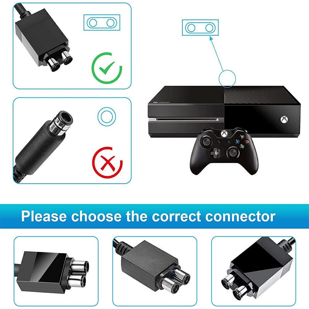 New For Microsoft Xbox One Console AC Adapter Brick Charger Power Supply Cord US