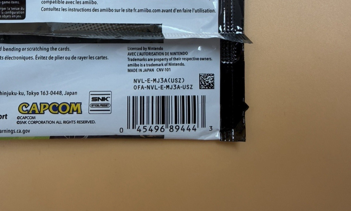 Nintendo Street Fighter 6 amiibo Series 2 Booster Pack – 3 Cards Per Pack | NEW