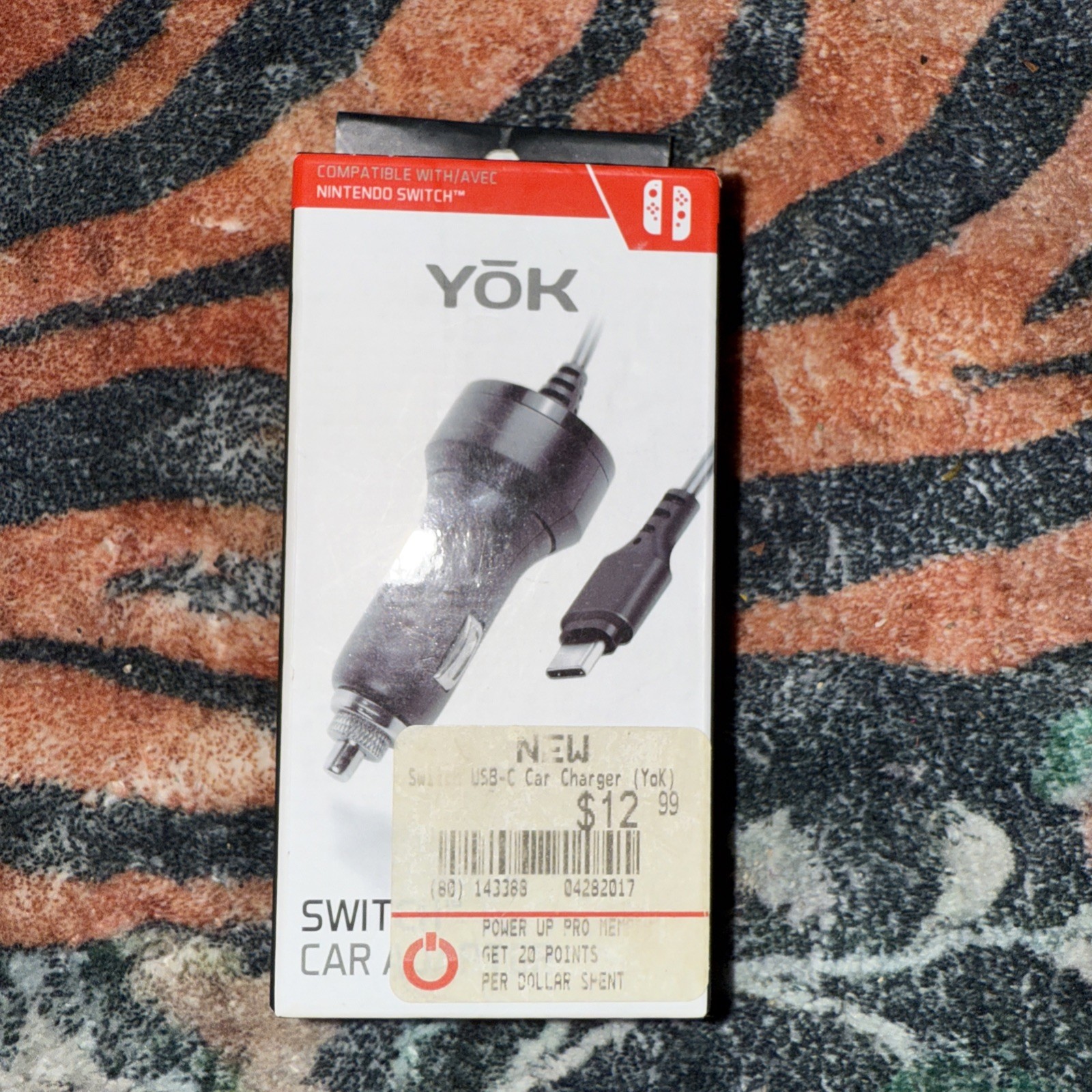 Nintendo Switch Car Adapter Yok USB-C 5V 2A 3′