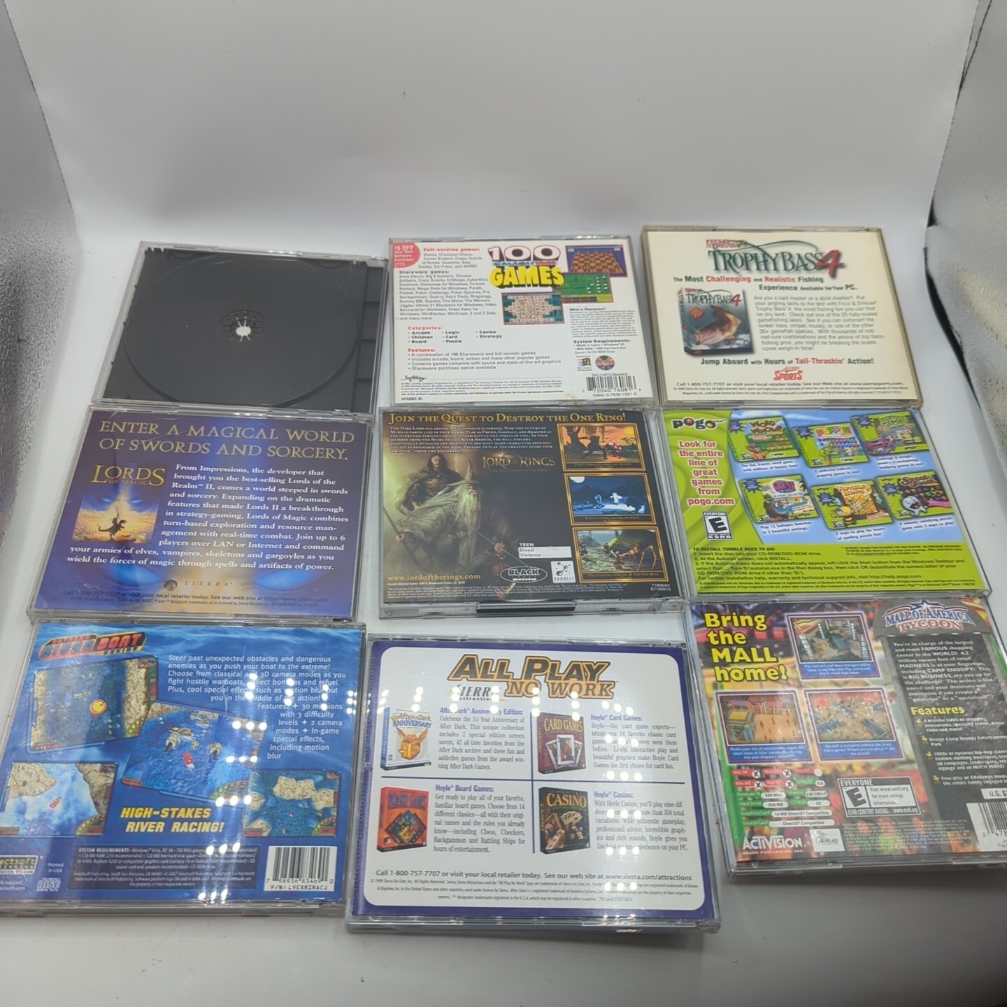 22 PC Videogame Lot Crysis, Lotr, BioShock, Prince Of Persia, AION, Dirt, & More