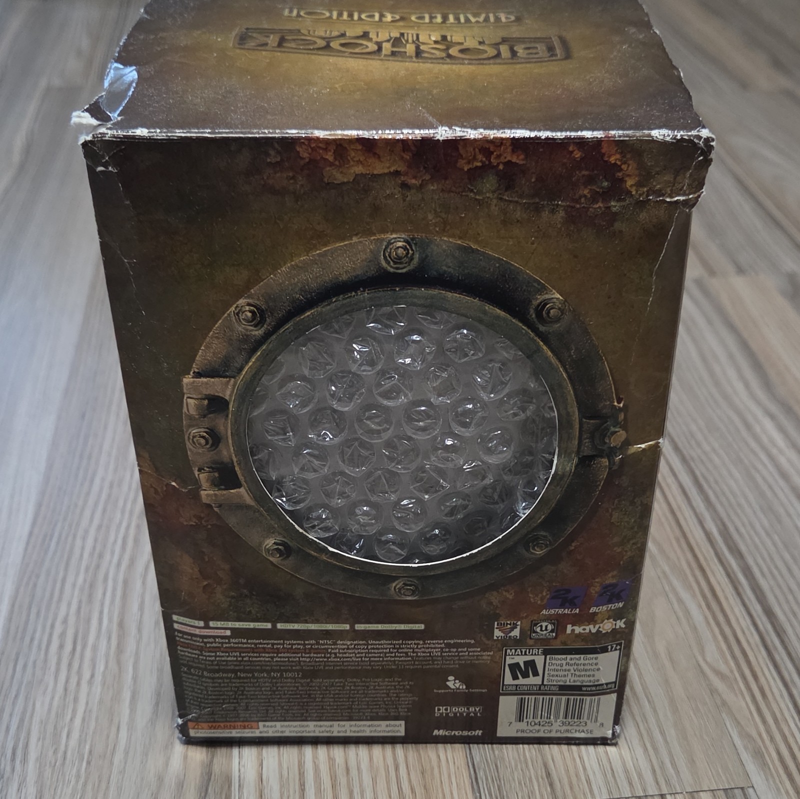 2K BioShock Limited Edition Big Daddy Action Figure Xbox 360 Box Set