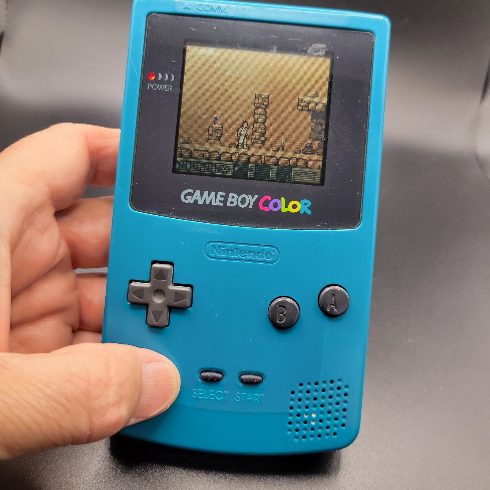 Nintendo Game Boy Color Handheld Game Console – Teal w Game