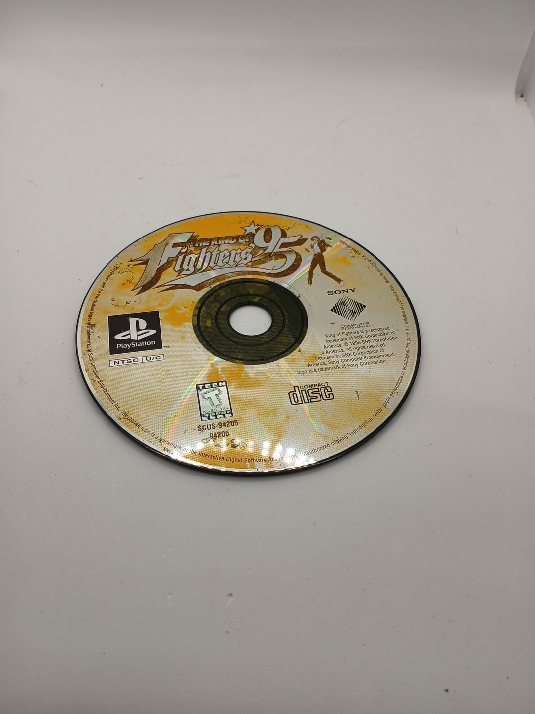The King of Fighters 95 PS1 (Sony PlayStation 1, 1996) DISC ONLY Medium/Heavy