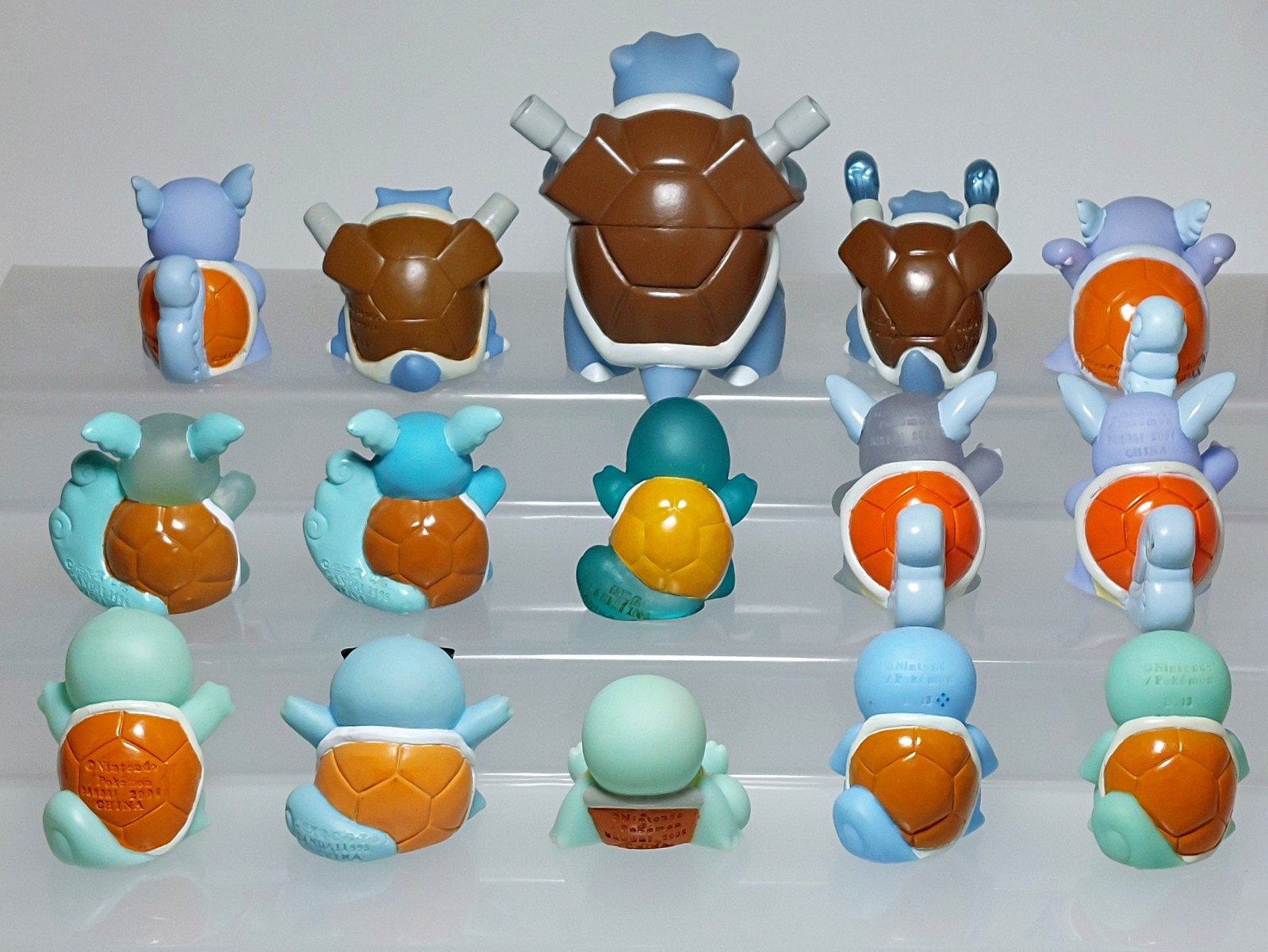 Blastoise Wartortle Squirtle Pokemon Kids DX Figure Set Bandai 1.3-2.6in