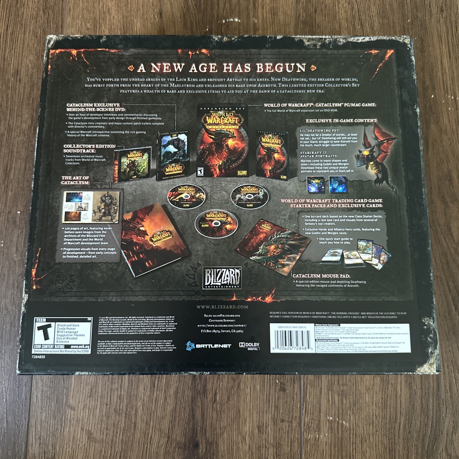 World of Warcraft Cataclysm Collector’s Edition Most Inner items SEALED Complete