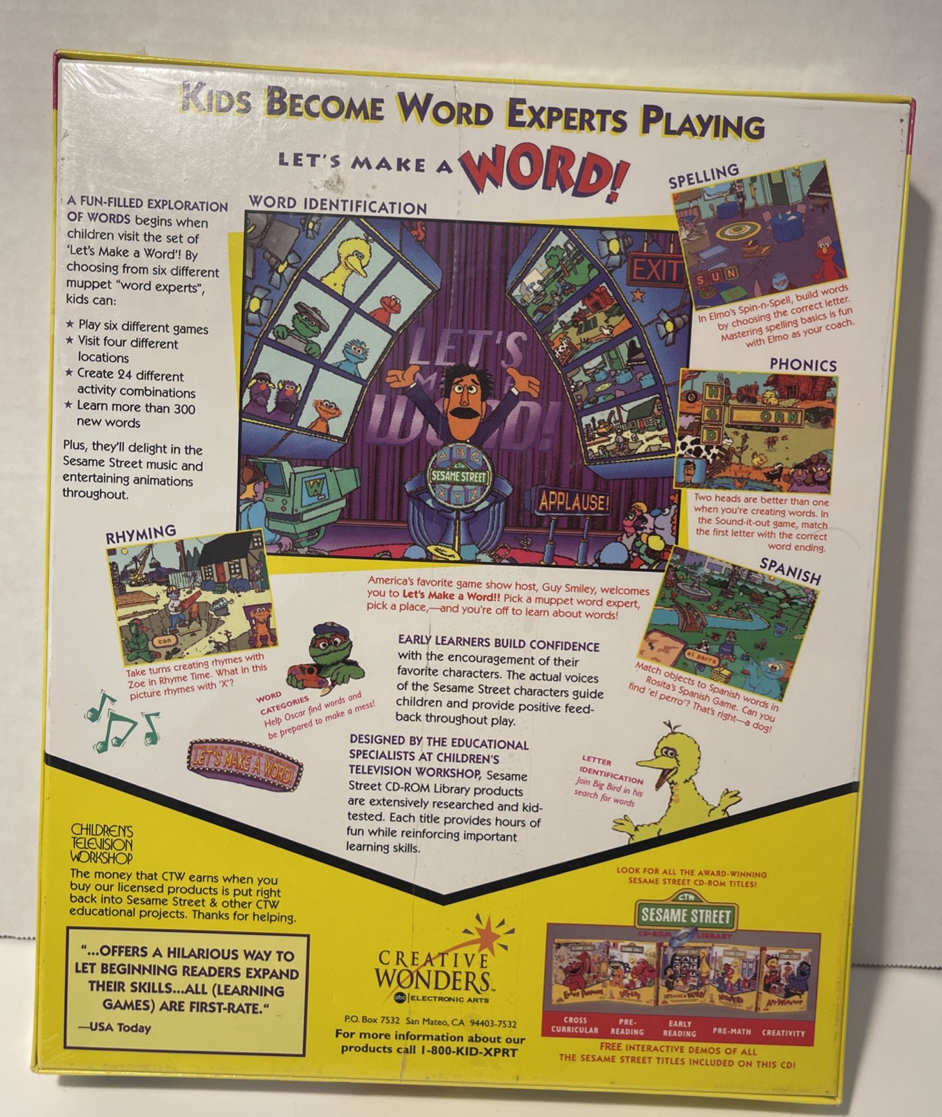 Sesame Street Let’s Make A Word Computer PC Game New Sealed (Dmg Seal)