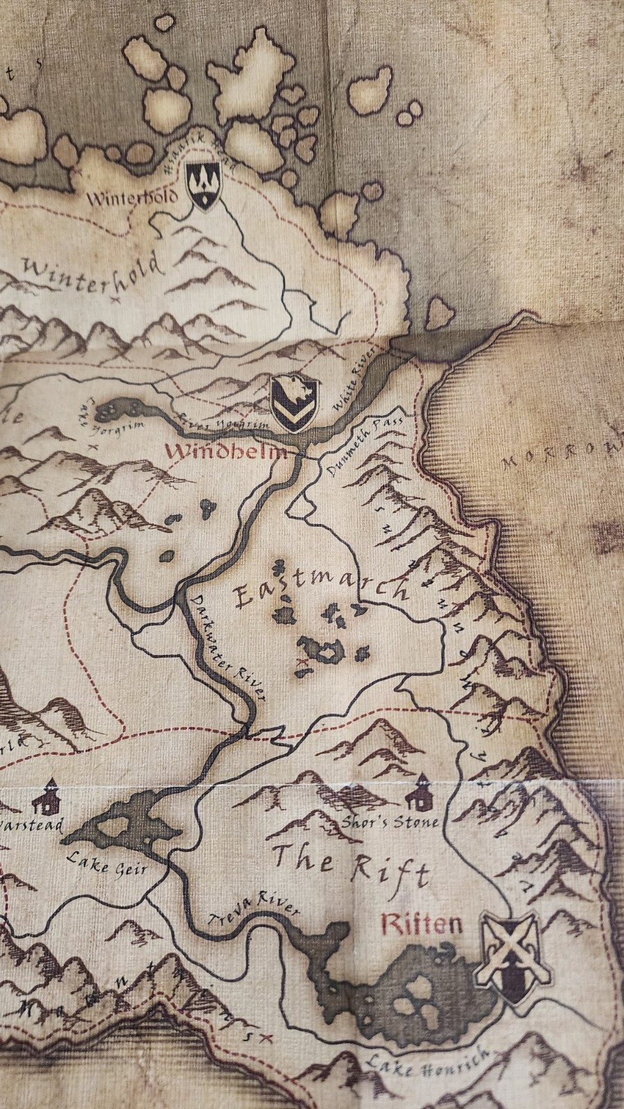 2011 The Elder Scrolls V: Province of Skyrim Canvas Poster Map Only Sz 21″ x 16″